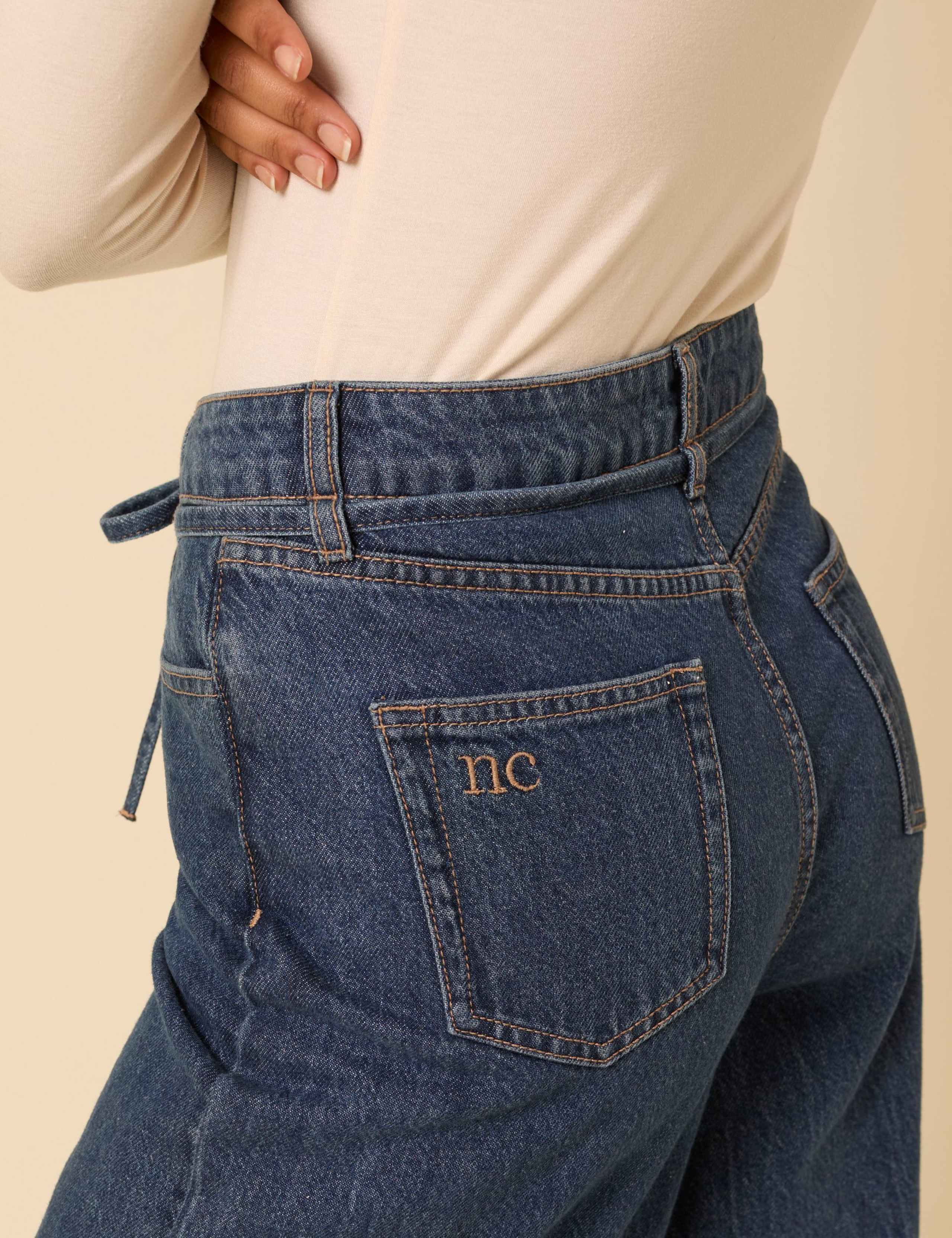 Tie Waist Wide Leg Jeans 5 of 5