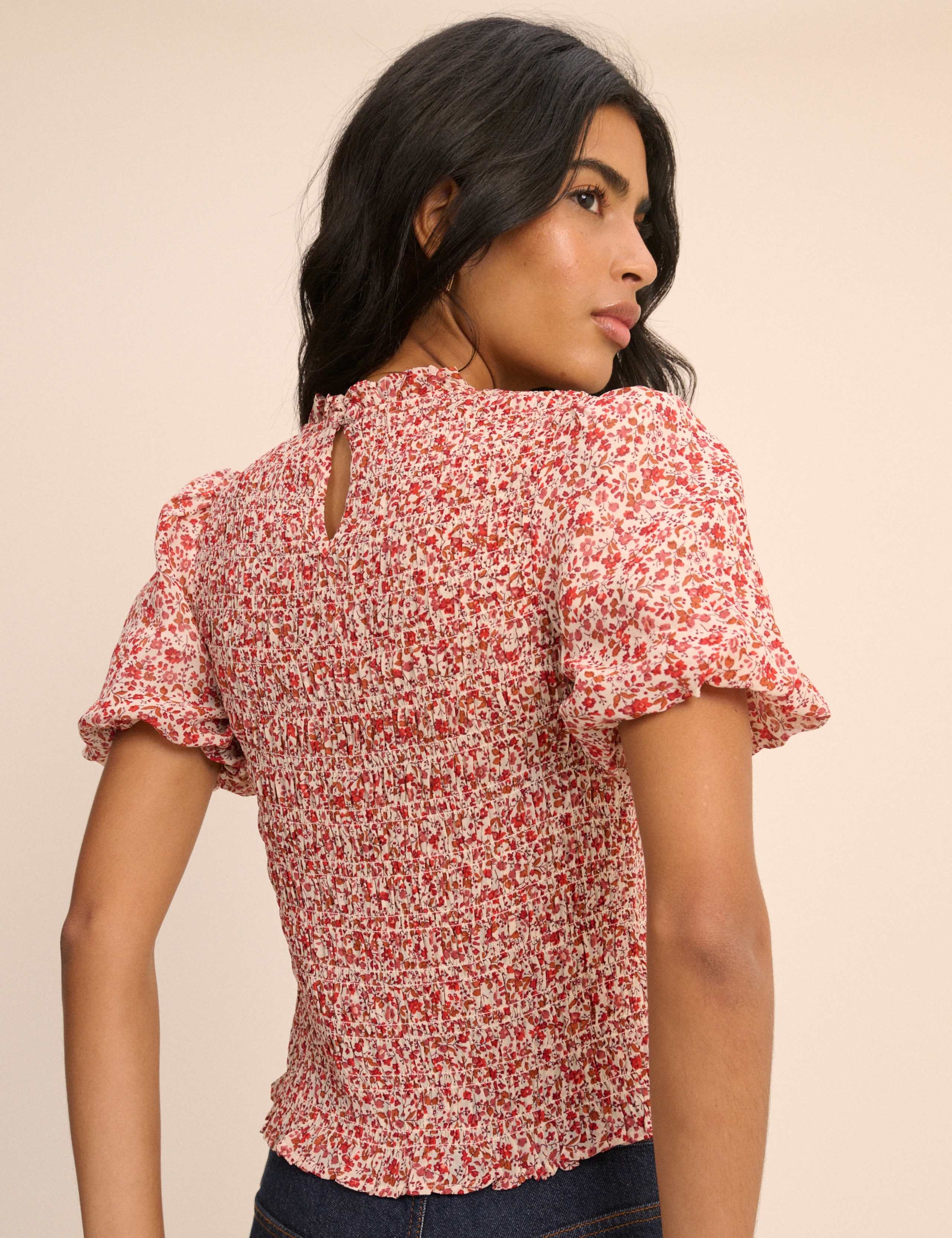 Floral Shirred Top 2 of 5