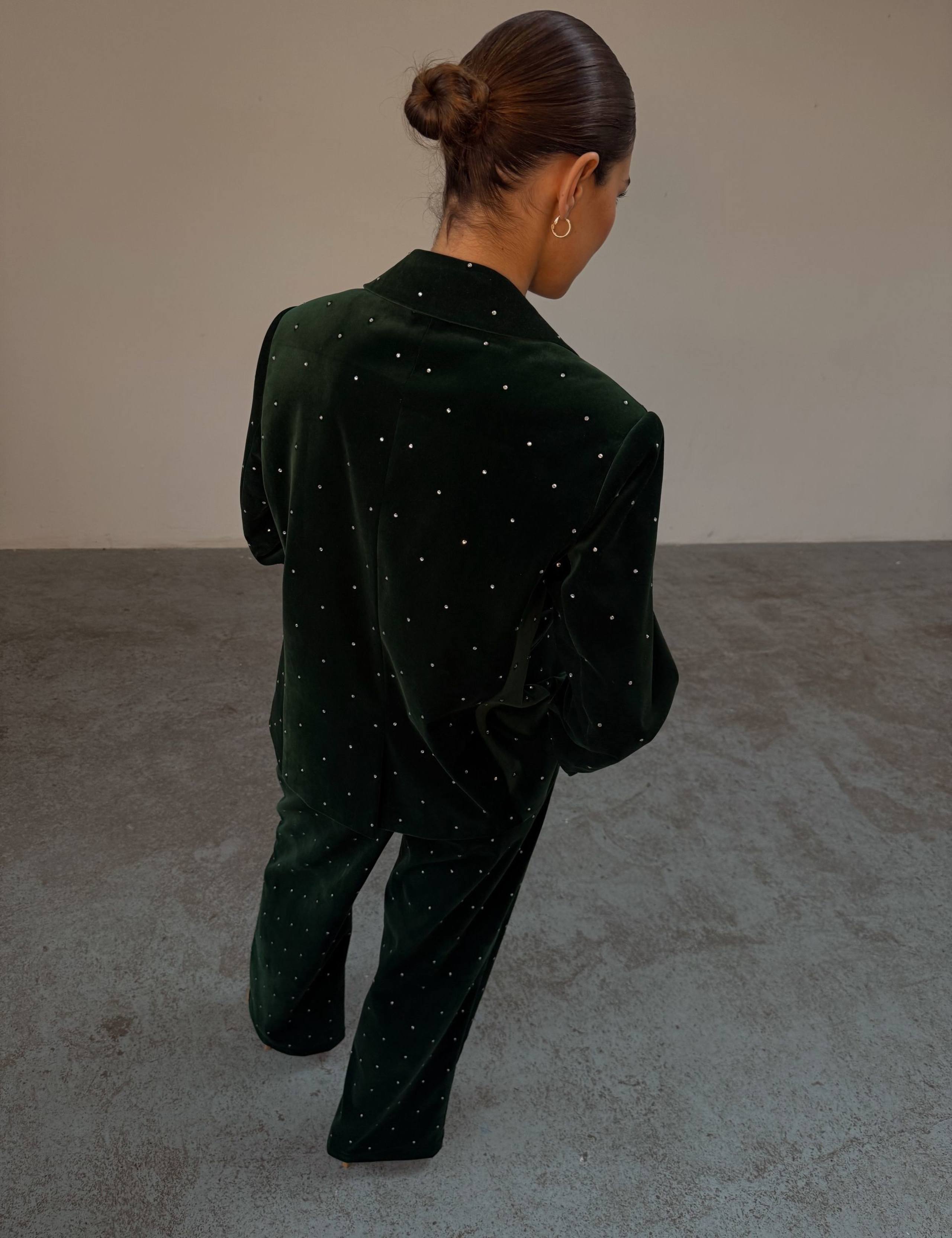 Velvet Relaxed Sparkly Blazer 2 of 6