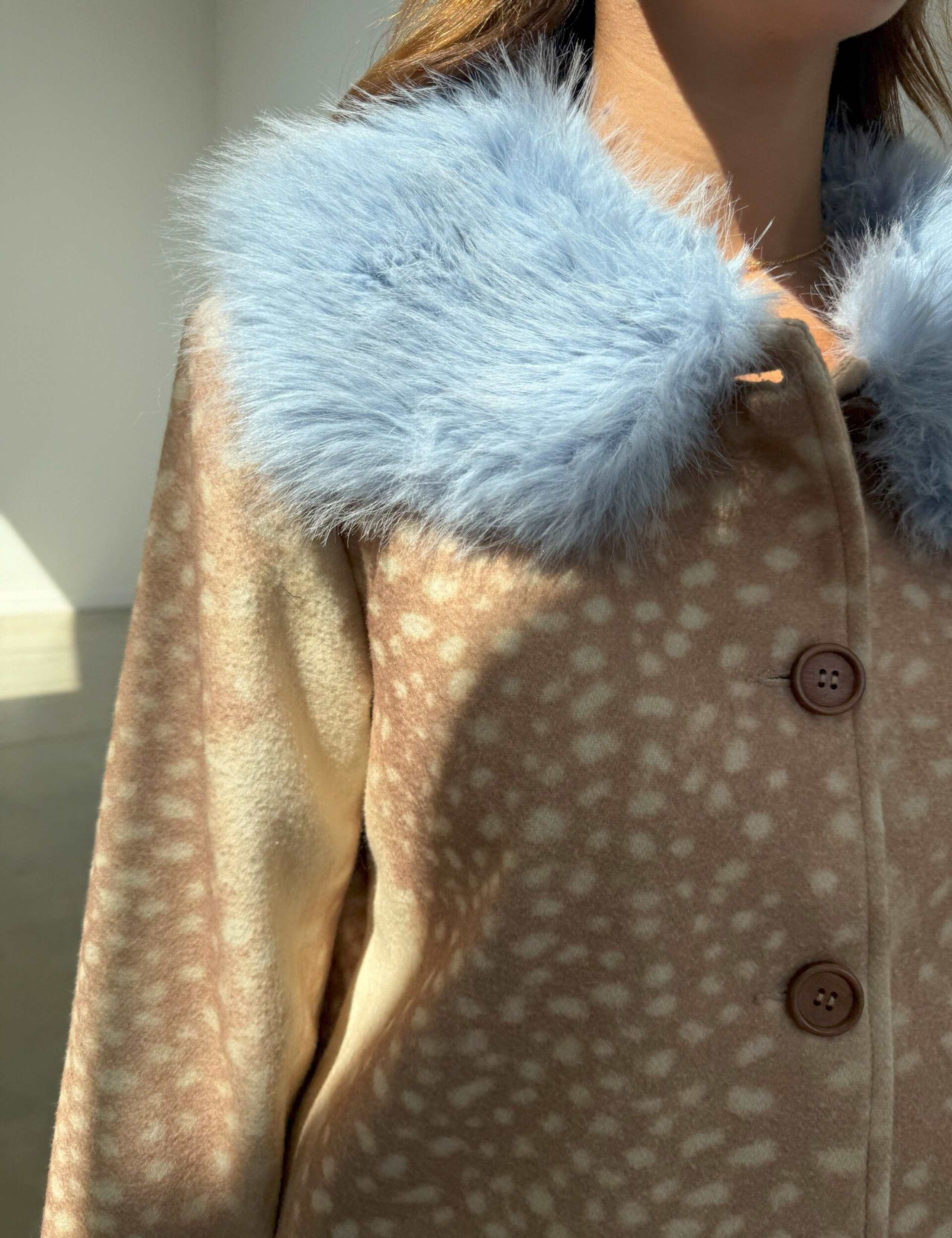 Animal Print Faux Fur Trim Short Jacket 9 of 10