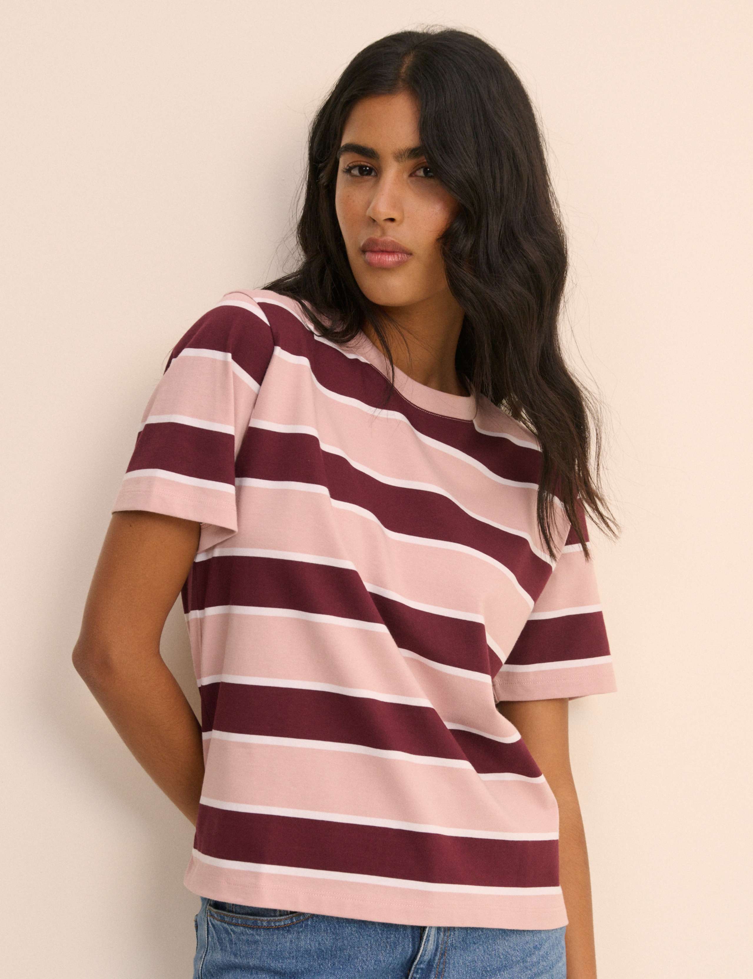 Pure Cotton Striped Boxy Top 5 of 5