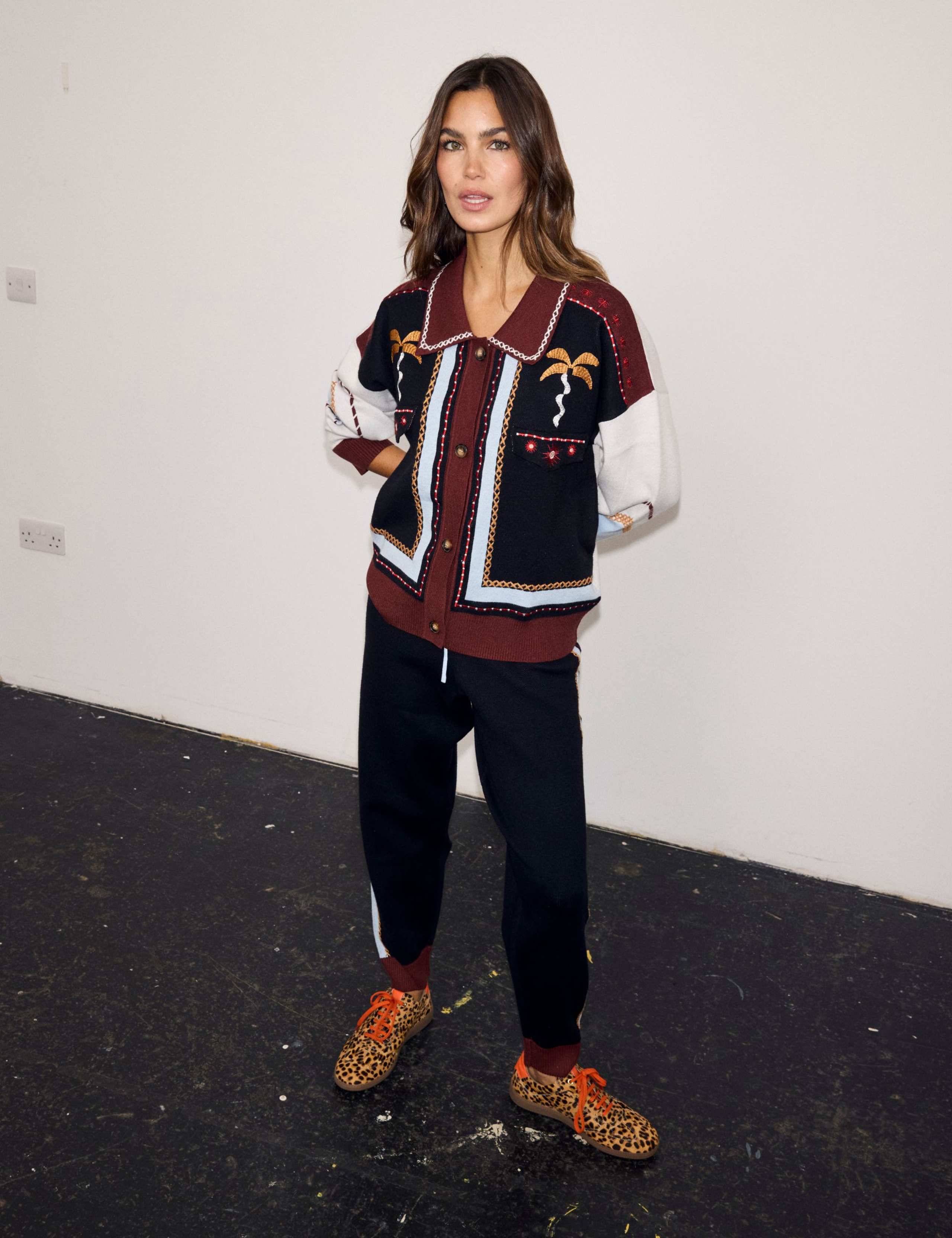 Embroidered Colour Block Cardigan 6 of 6