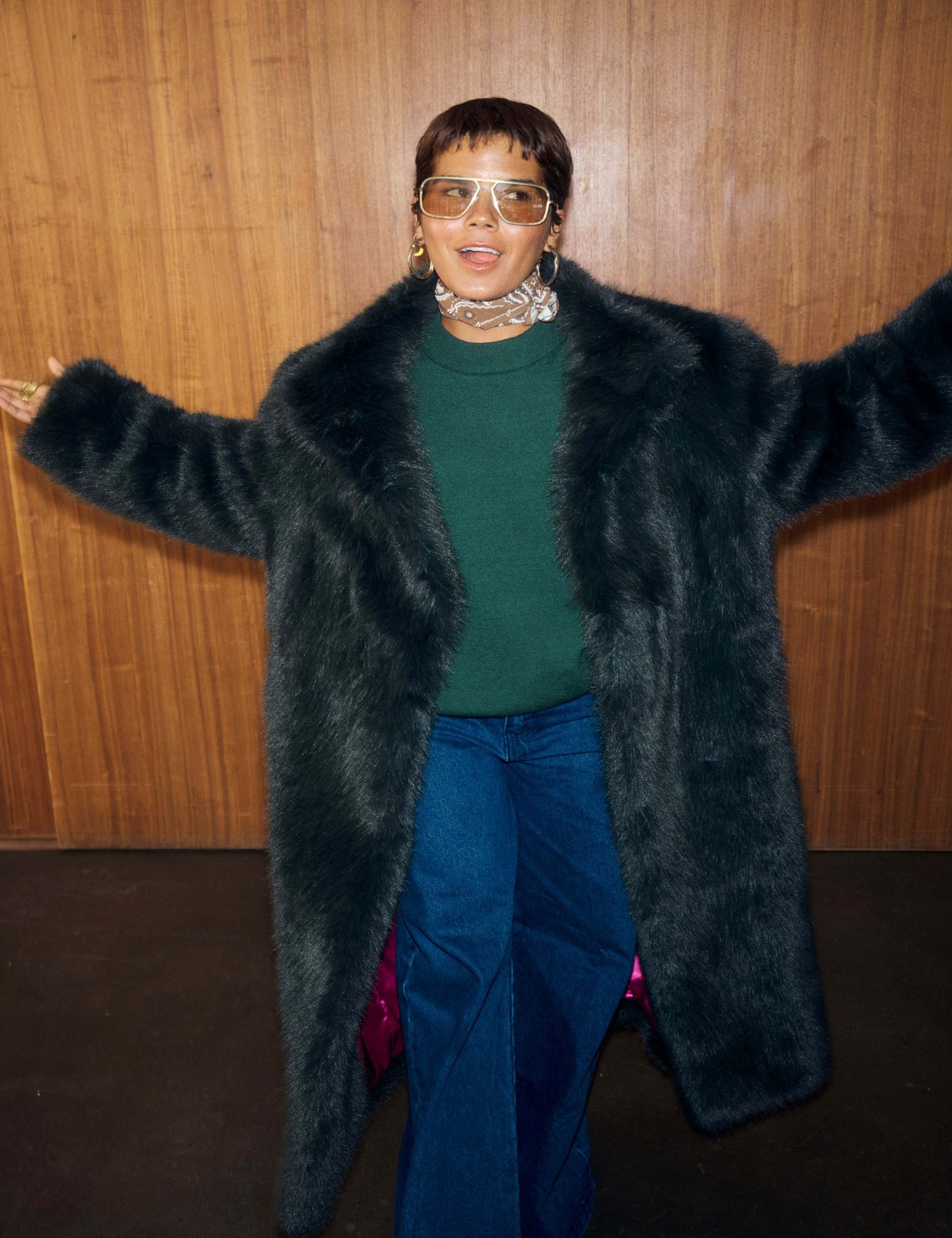 Faux Fur Collared Longline Coat 2 of 4
