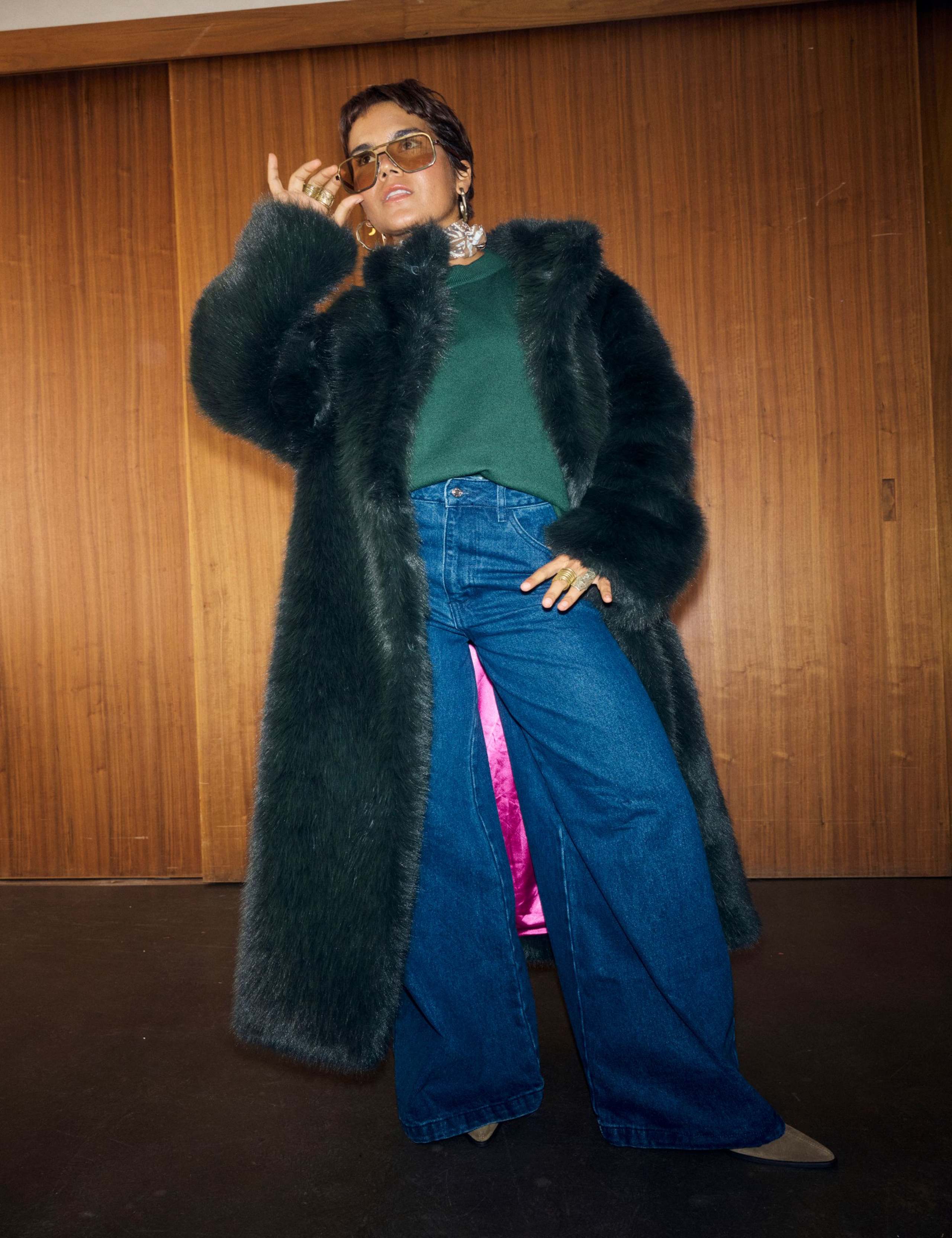 Faux Fur Collared Longline Coat 3 of 4