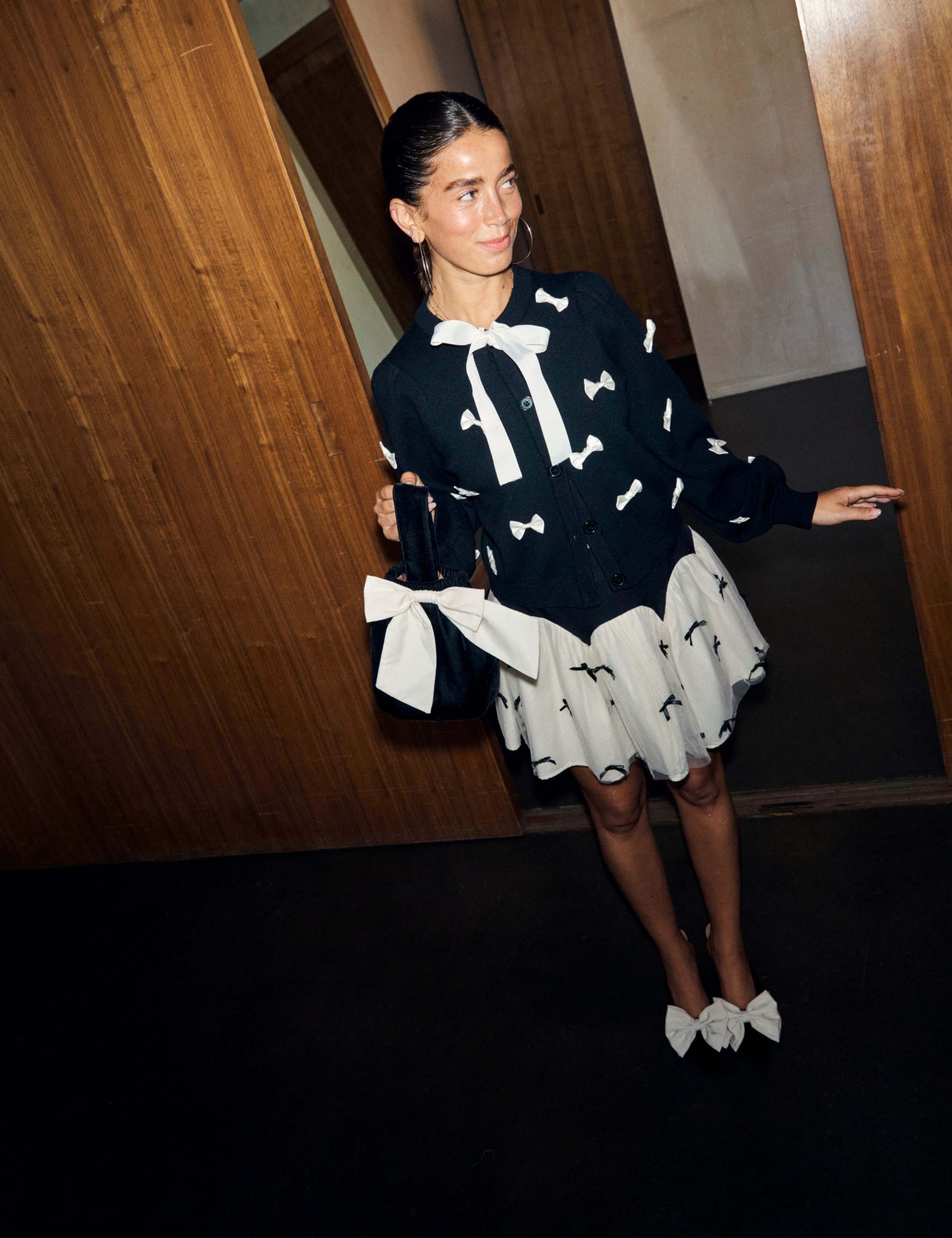 Embellished Bow Relaxed Cardigan 2 of 4