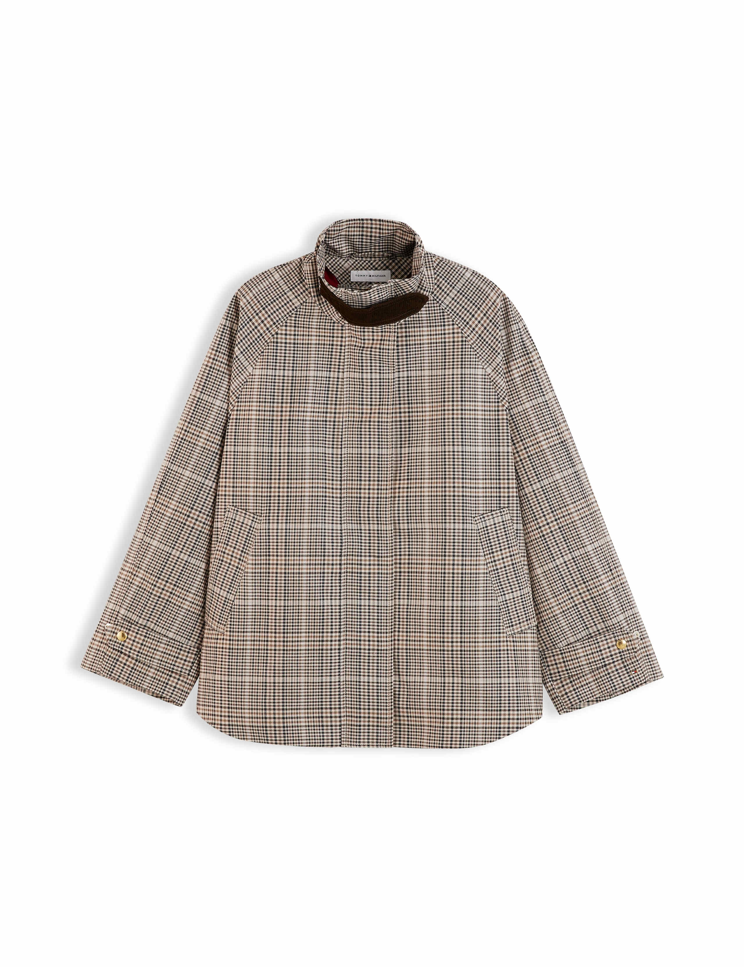 Pure Cotton Checked Cape Coat 2 of 5