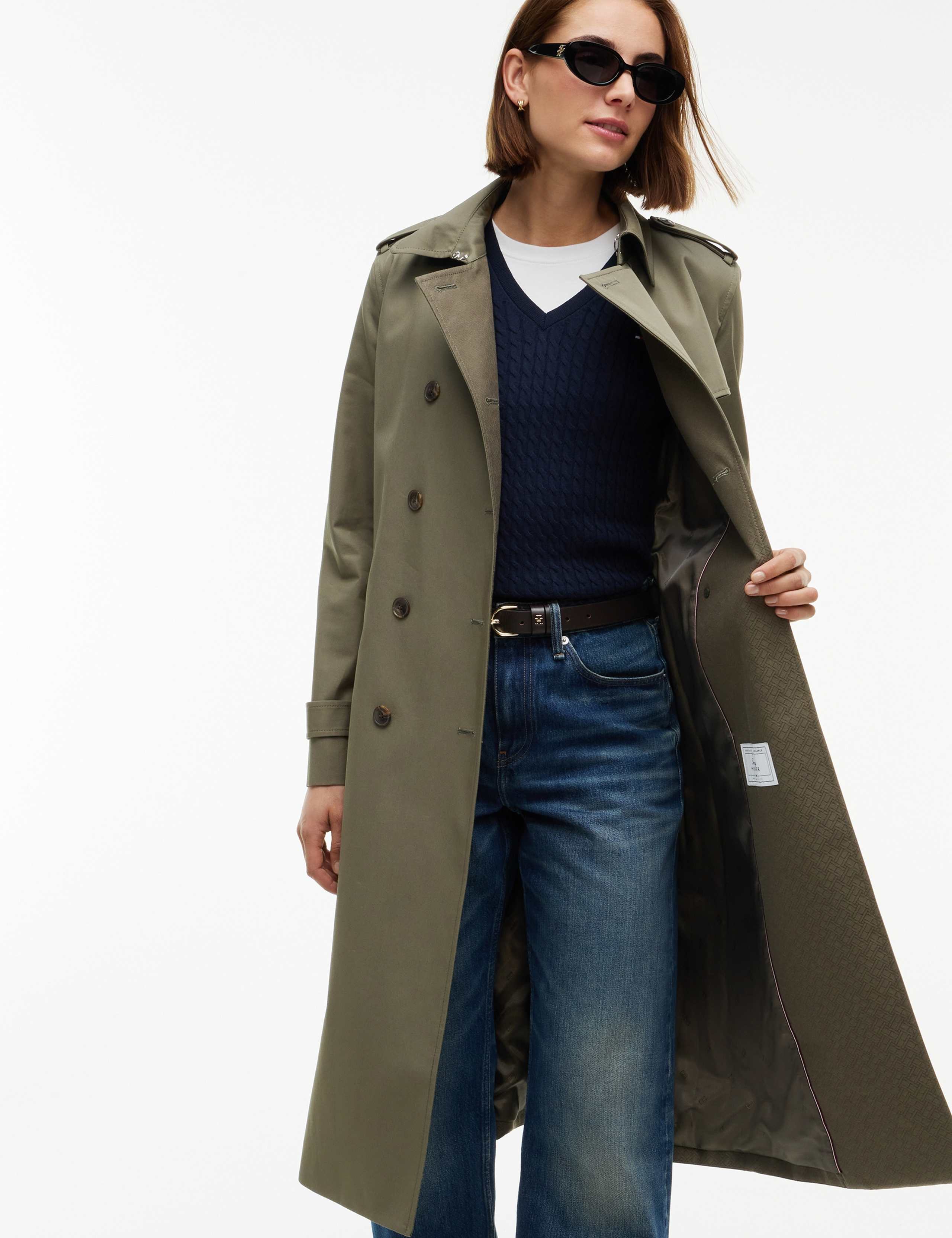 Pure Cotton Monogram Print Trench Coat 5 of 7