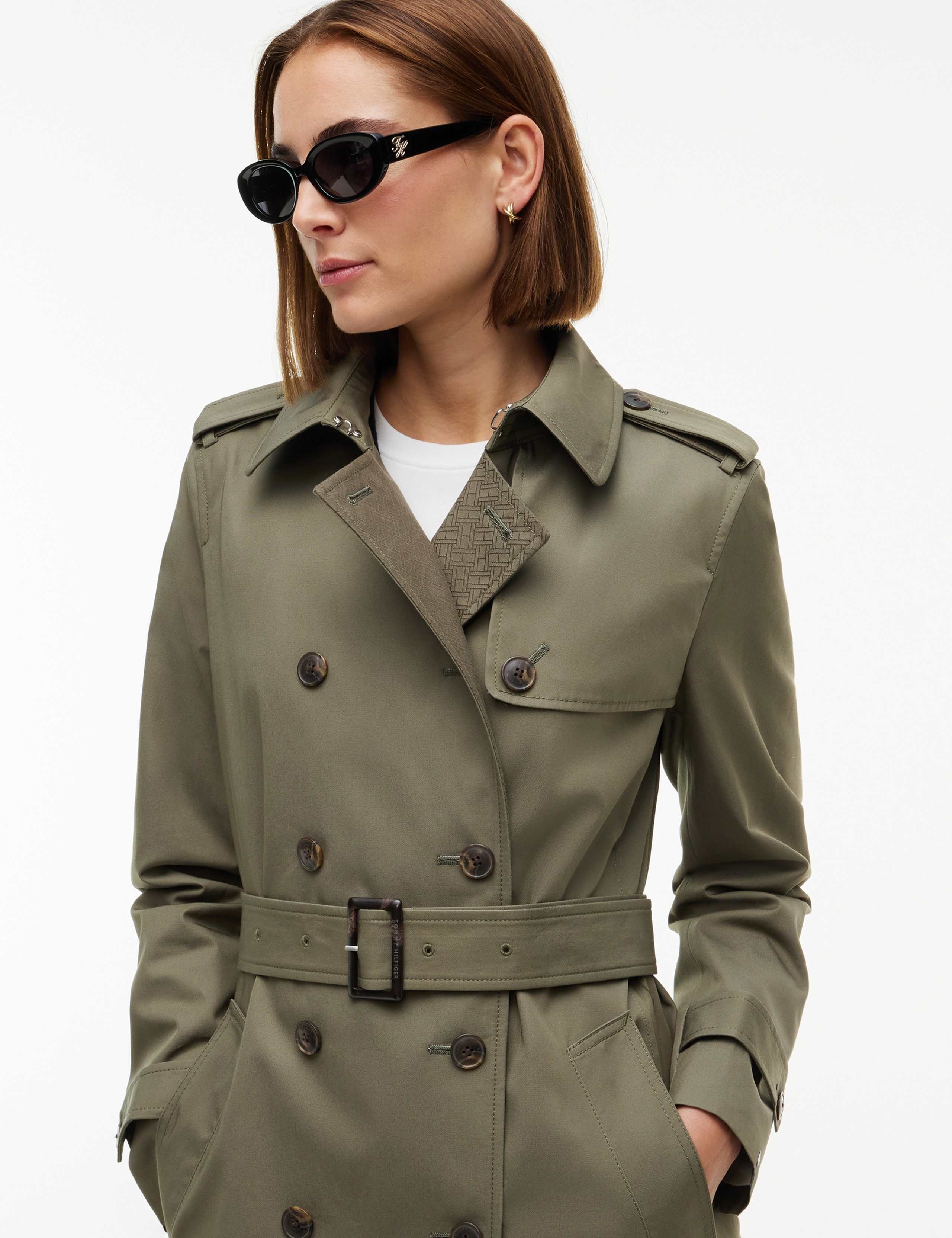 Pure Cotton Monogram Print Trench Coat 7 of 7