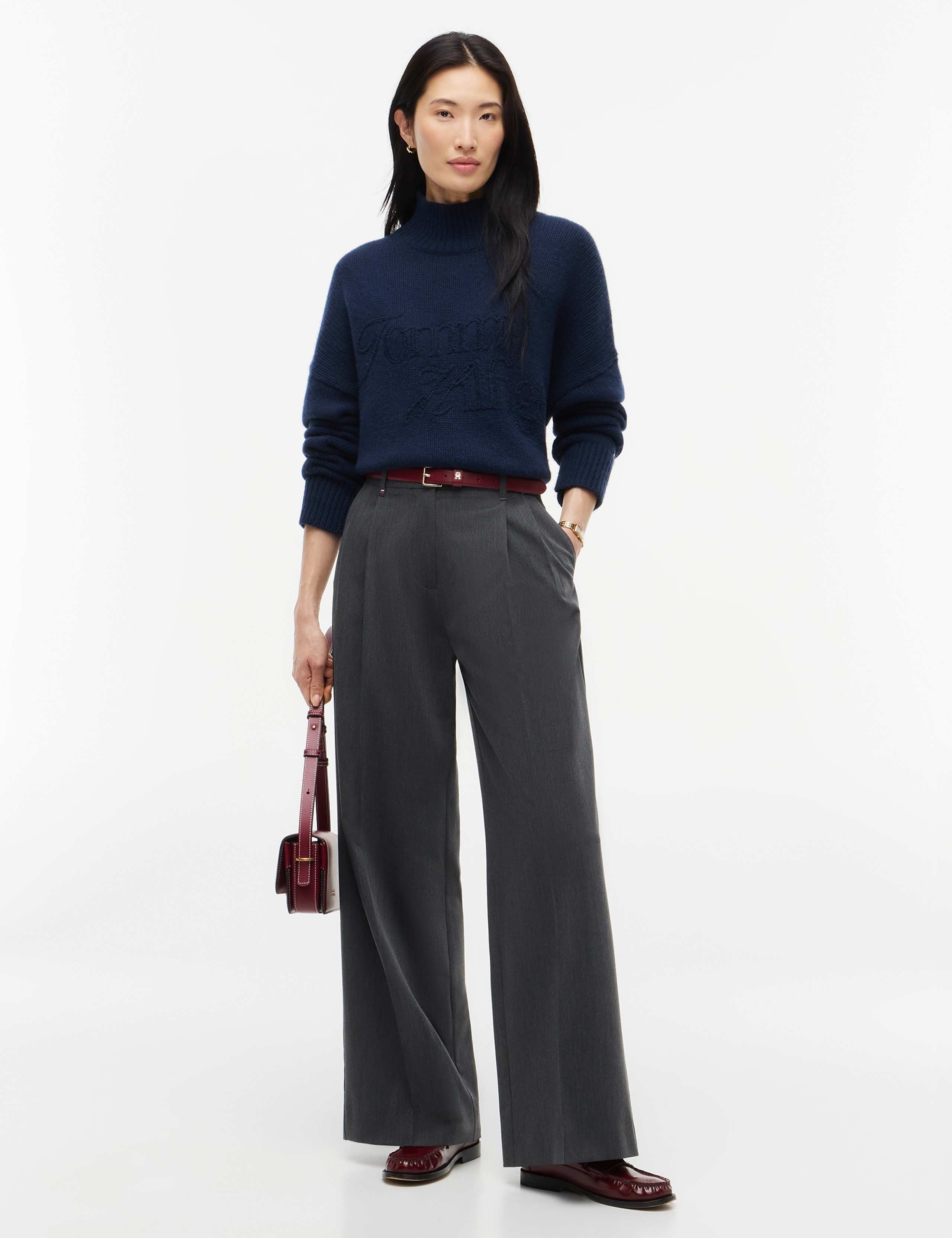 Pure Wool Mock Neck Jumper 3 of 5