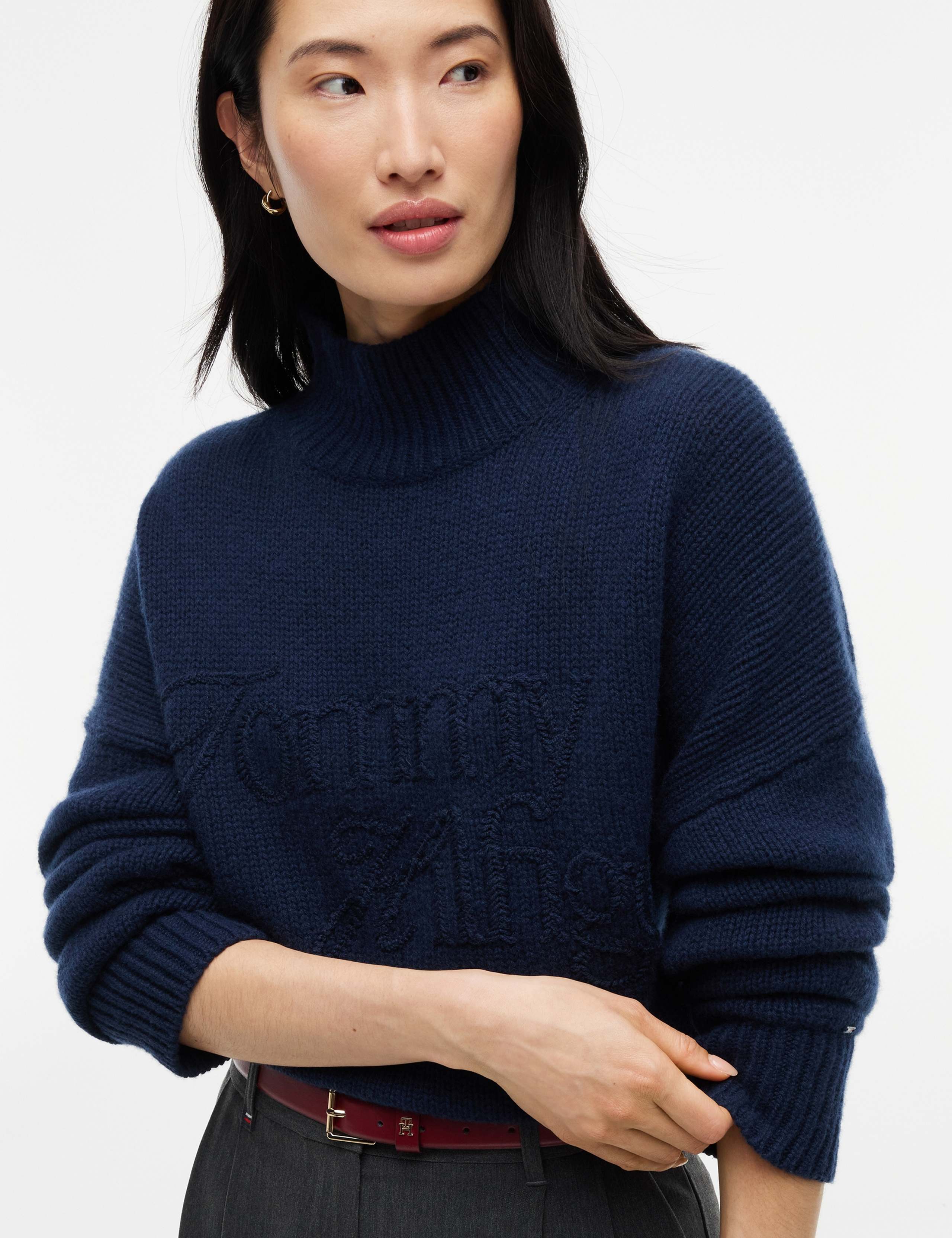 Pure Wool Mock Neck Jumper 4 of 5