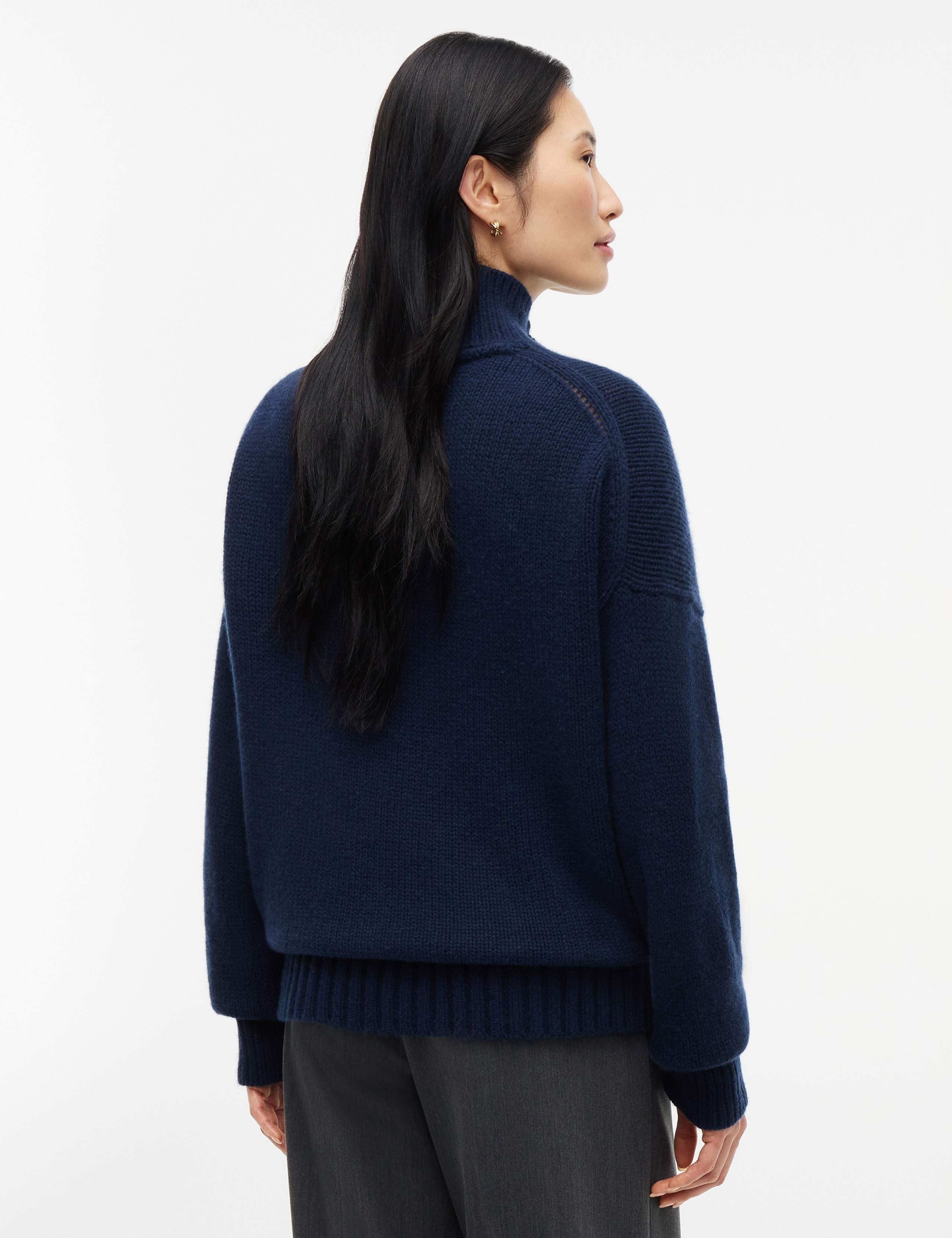 Pure Wool Mock Neck Jumper 5 of 5