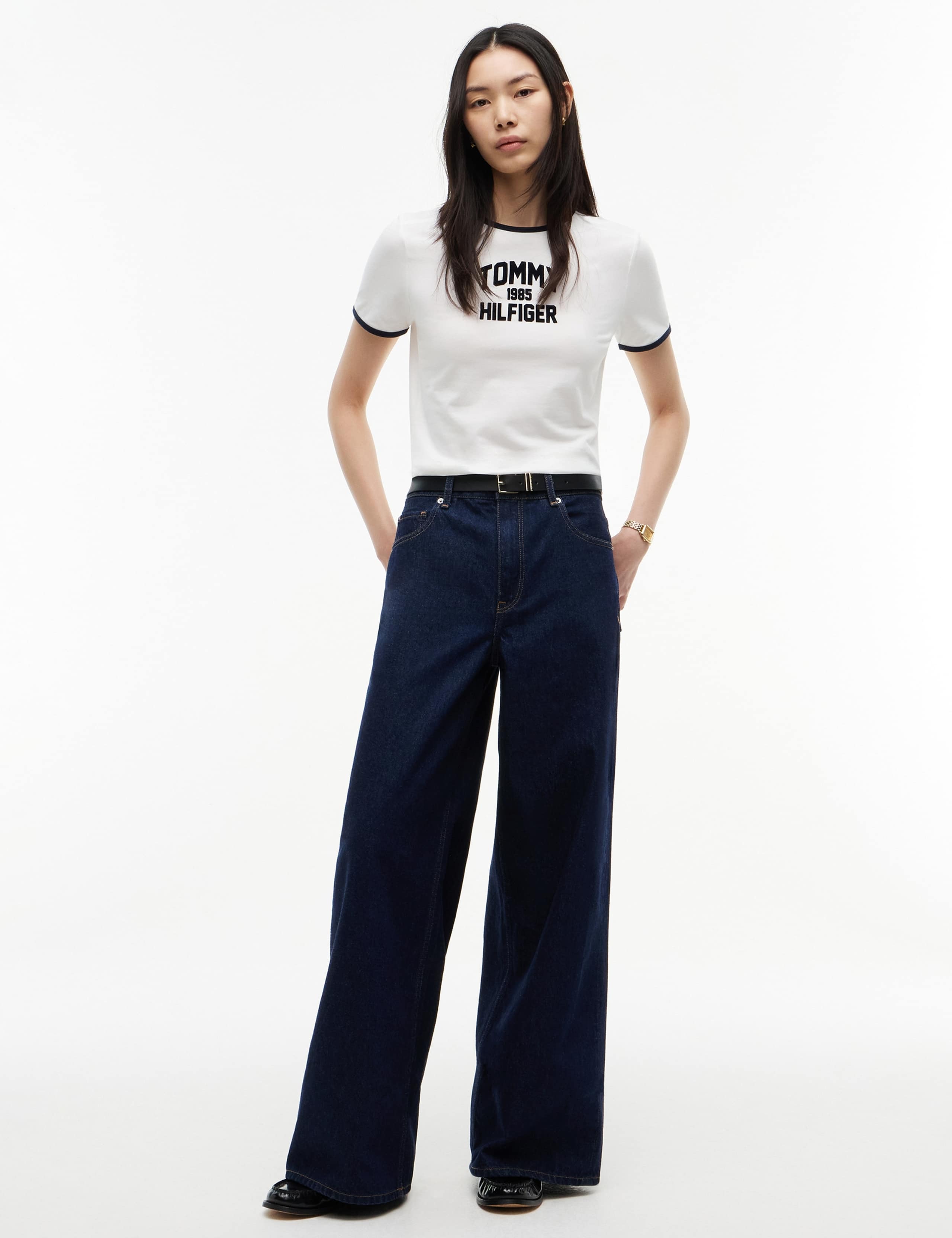 High Waisted Faded Wide Leg Jeans 3 of 7