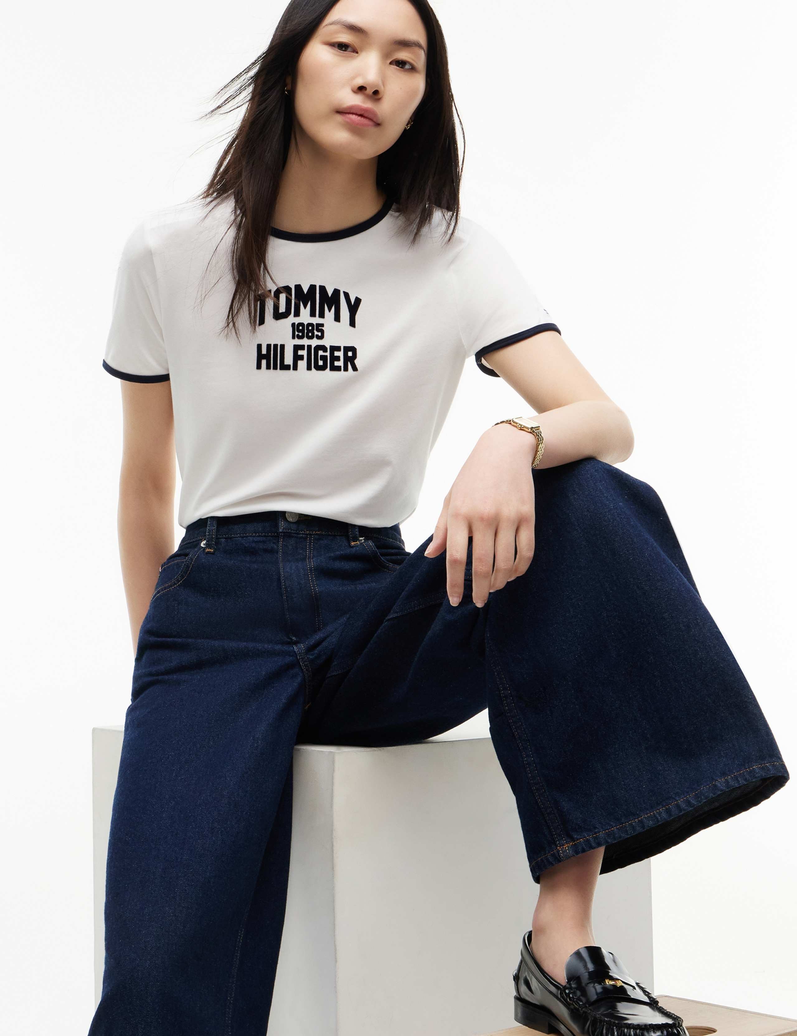 High Waisted Faded Wide Leg Jeans 6 of 7