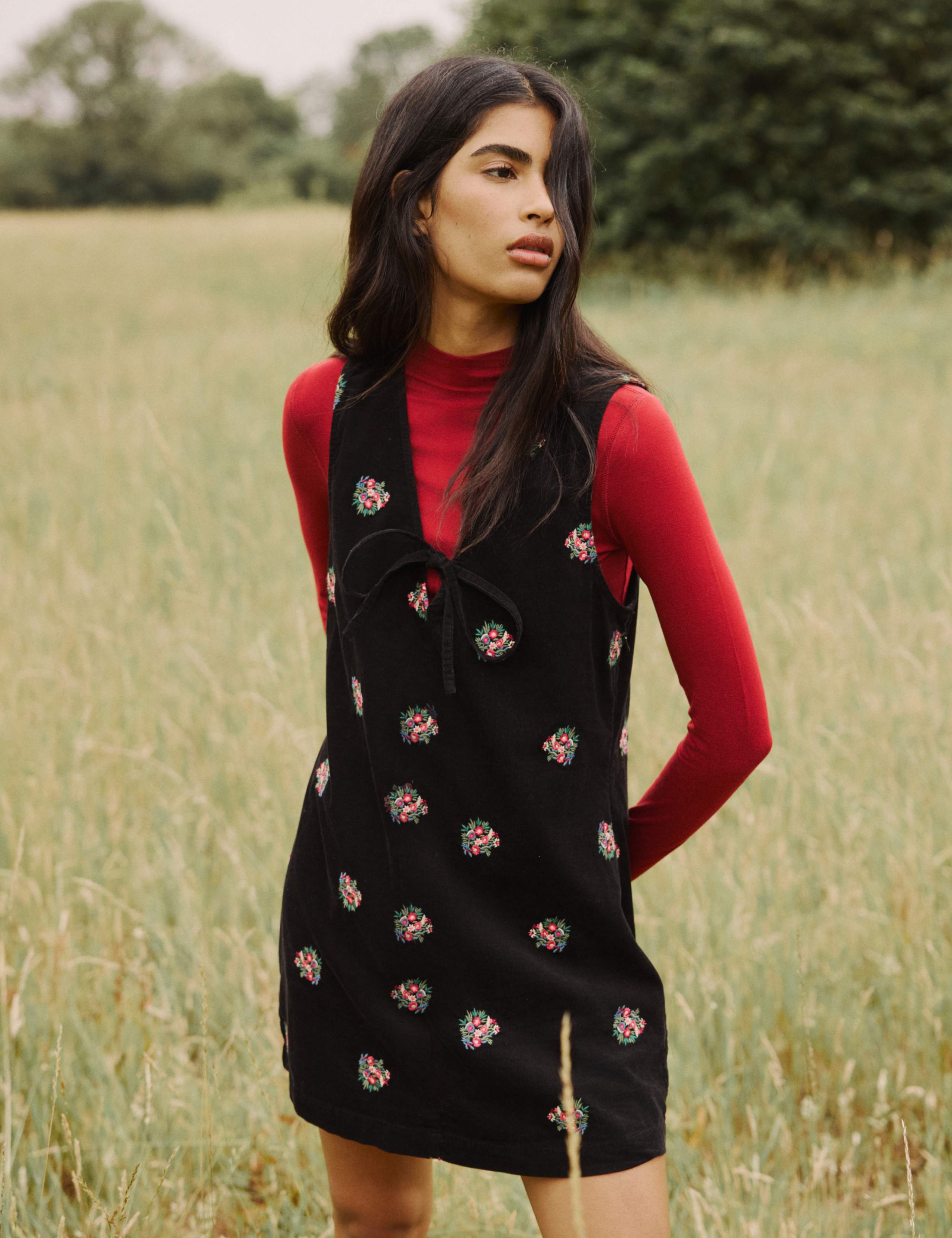 Nila Pinafore Cord Mini Dress 6 of 6