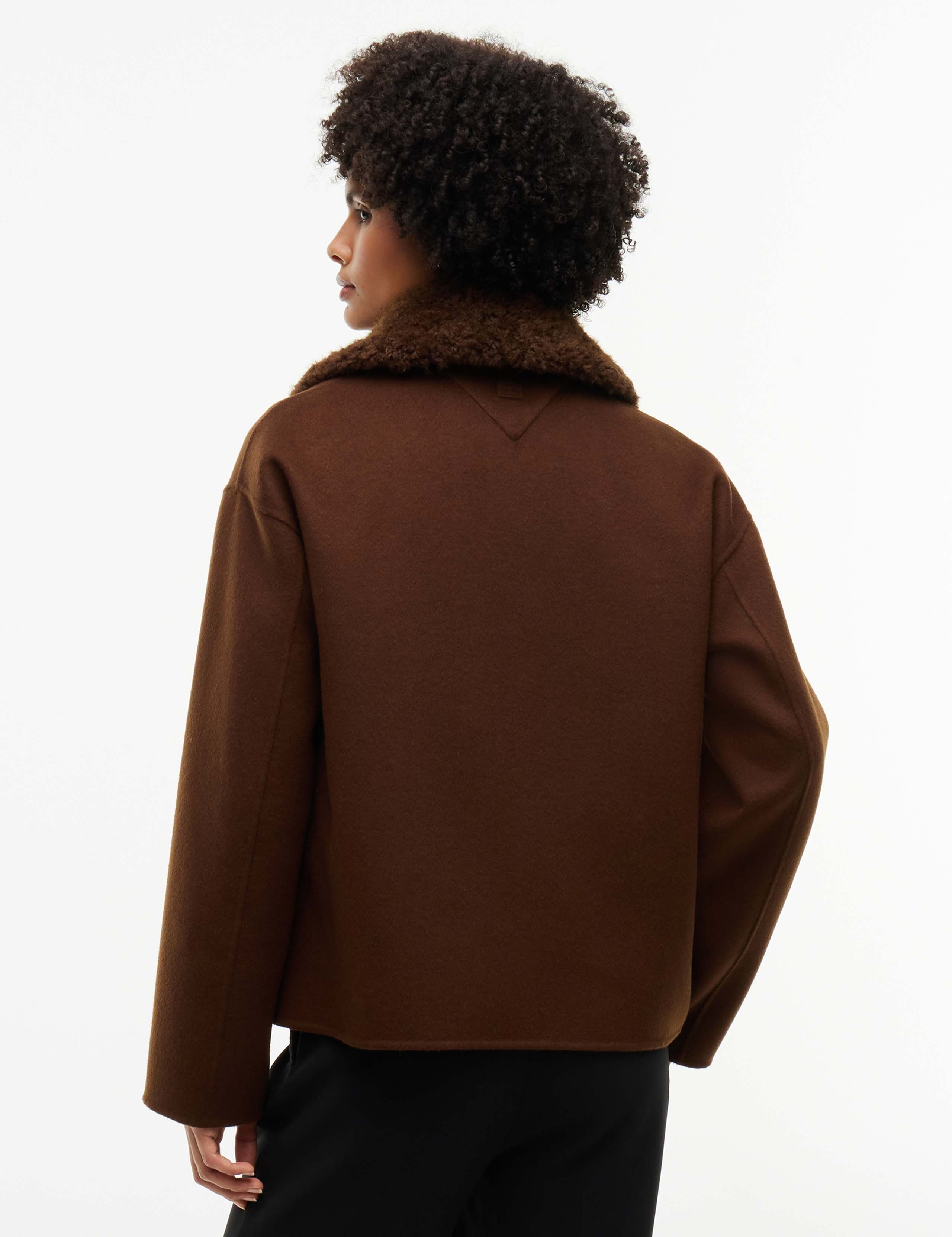Wool Rich Collared Zip-Through Bomber Jacket 4 of 5