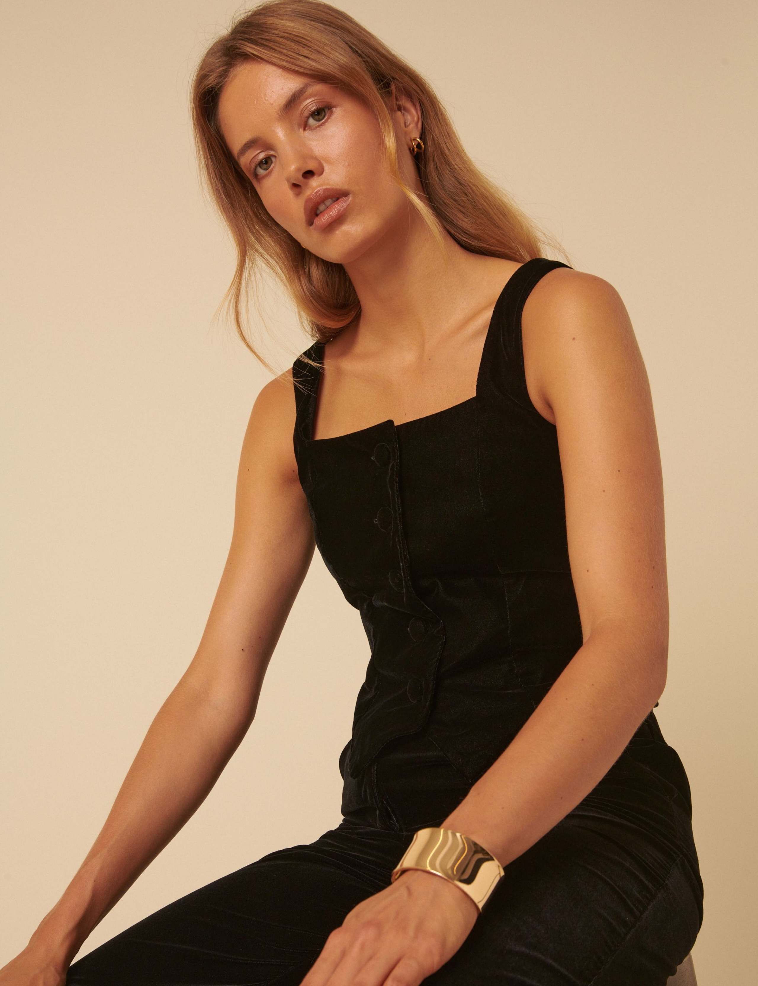 Velvet Square Neck Waistcoat 3 of 5