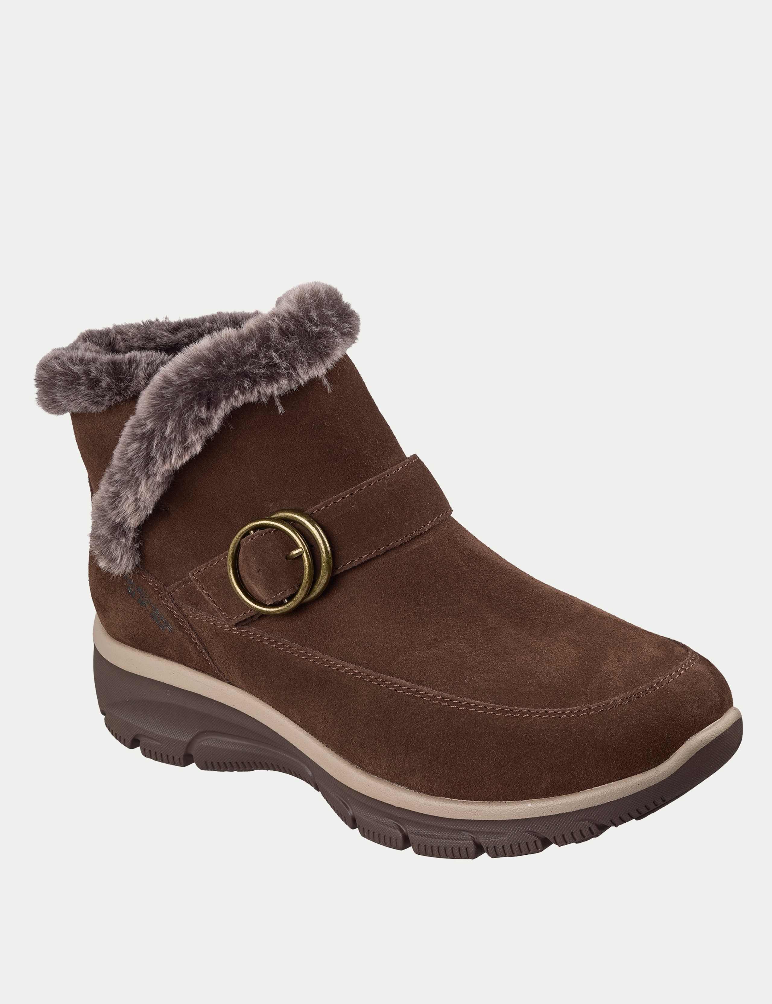 Easy Going Suede Faux Fur Lining Ankle Boots 3 of 5