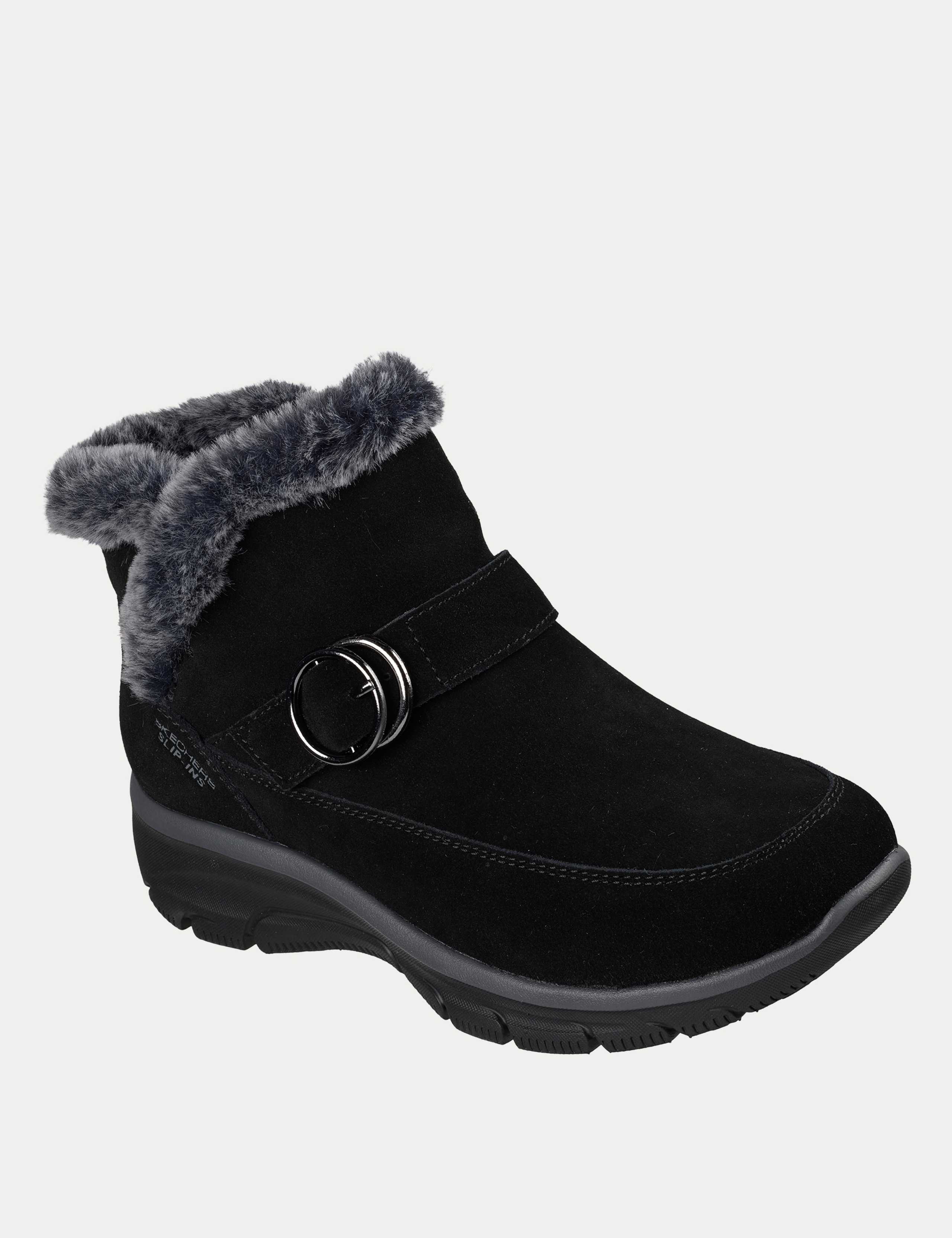 Easy Going Wide Fit Suede Flat Round Toe Ankle Boots 2 of 2