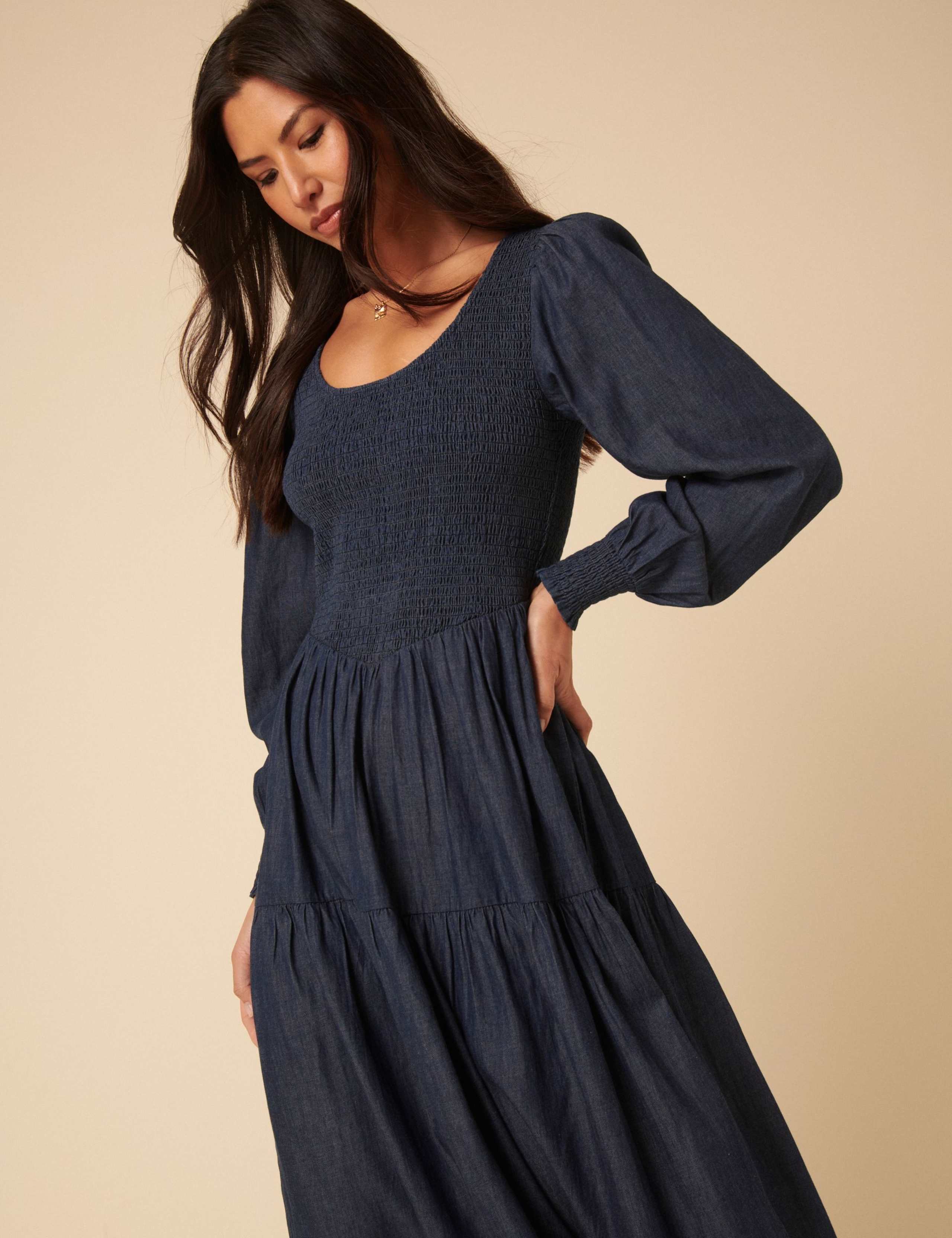 Pure Cotton Midaxi Tiered Dress 4 of 5