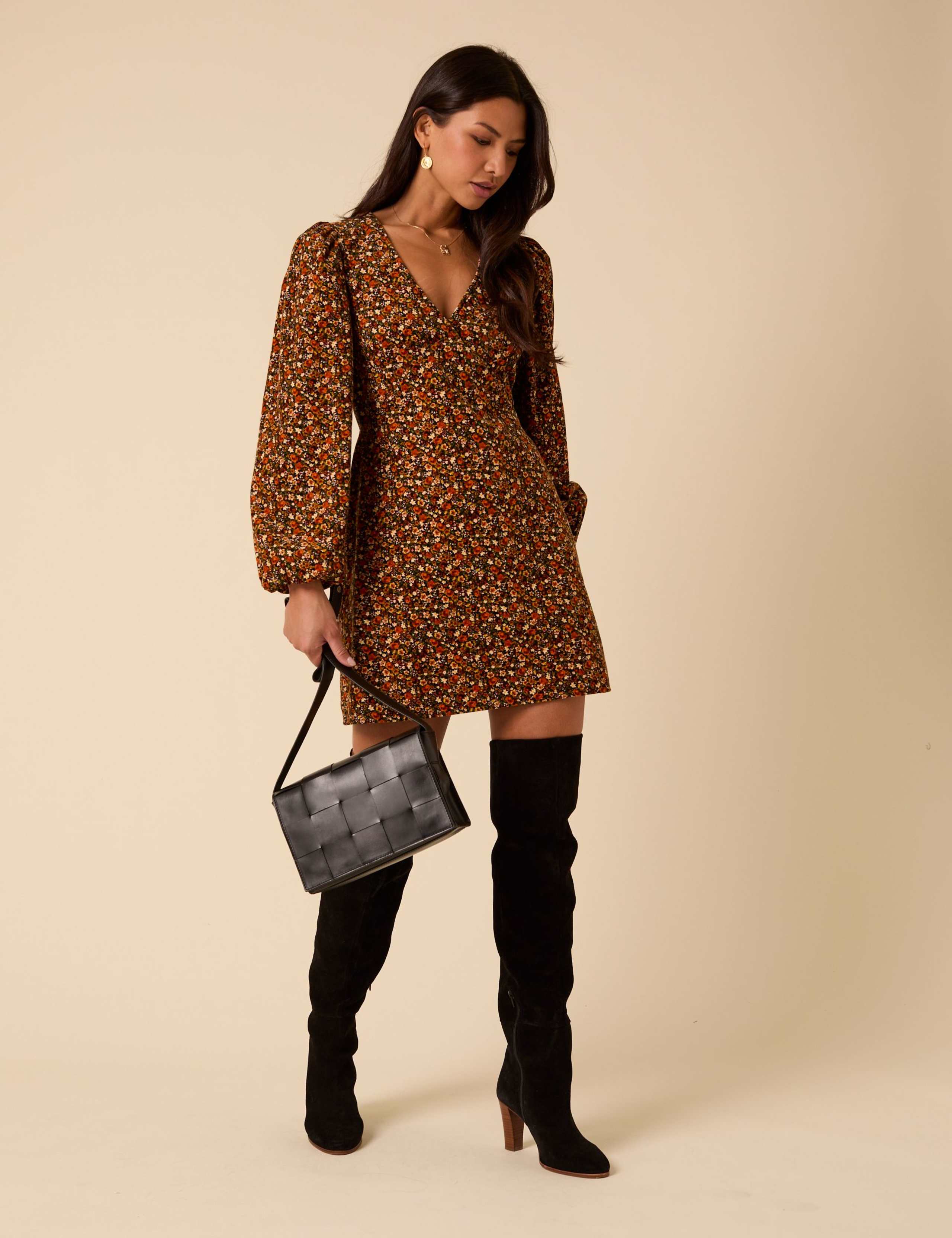 Pure Cotton Floral Mini Shift Dress 4 of 5