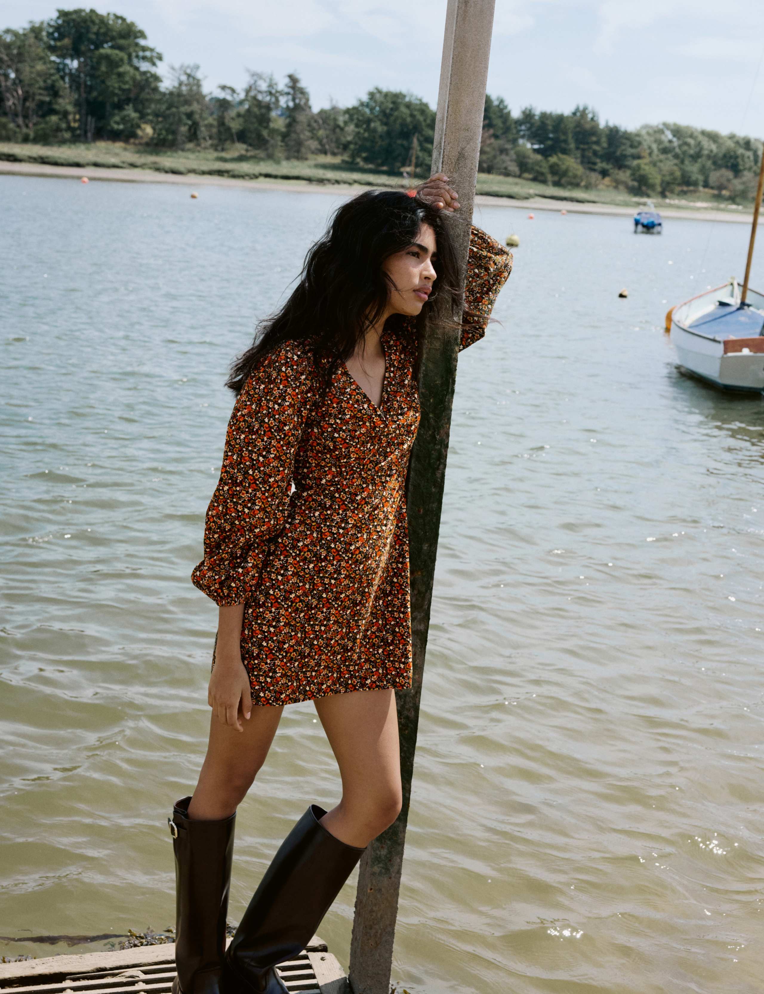Pure Cotton Floral Mini Shift Dress 6 of 6