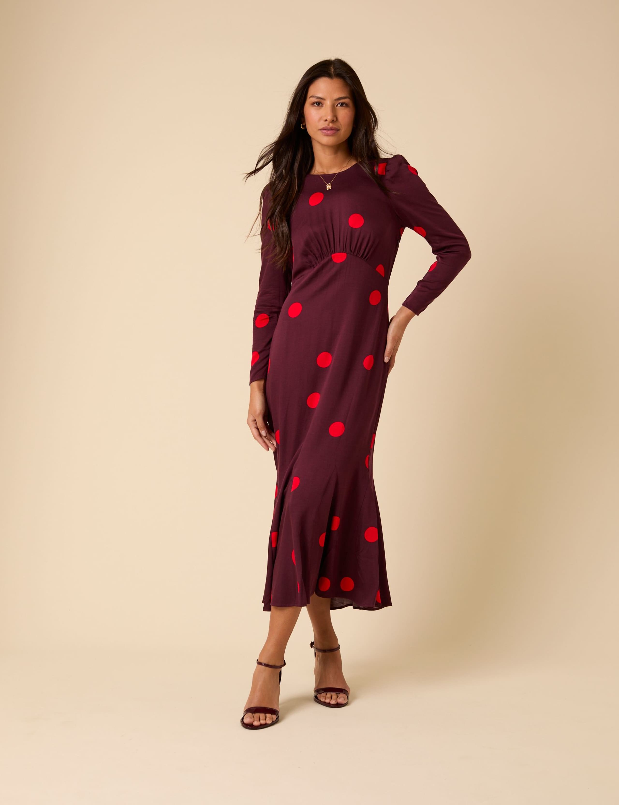 Polka Midi Tea Dress 1 of 5