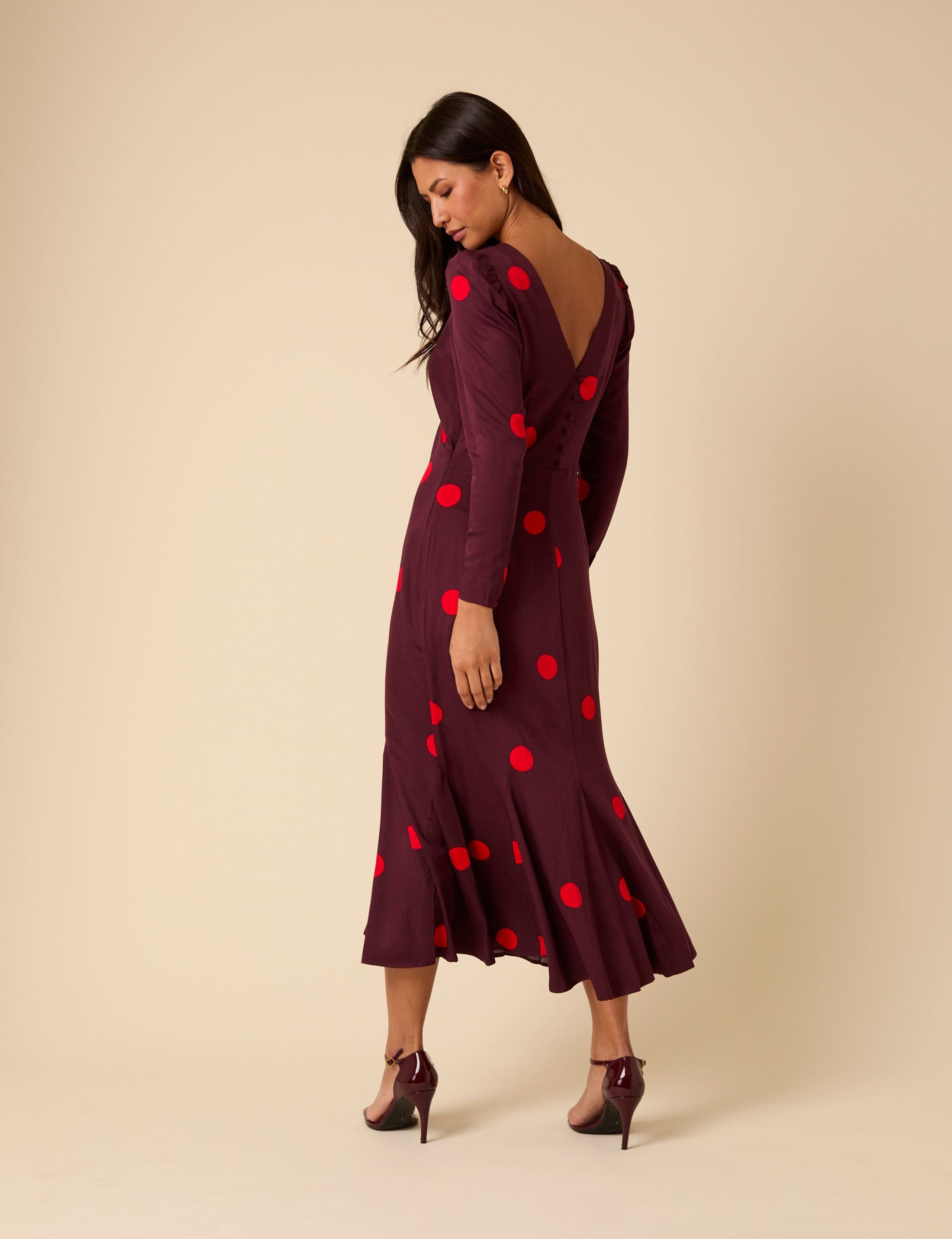Polka Midi Tea Dress 3 of 5