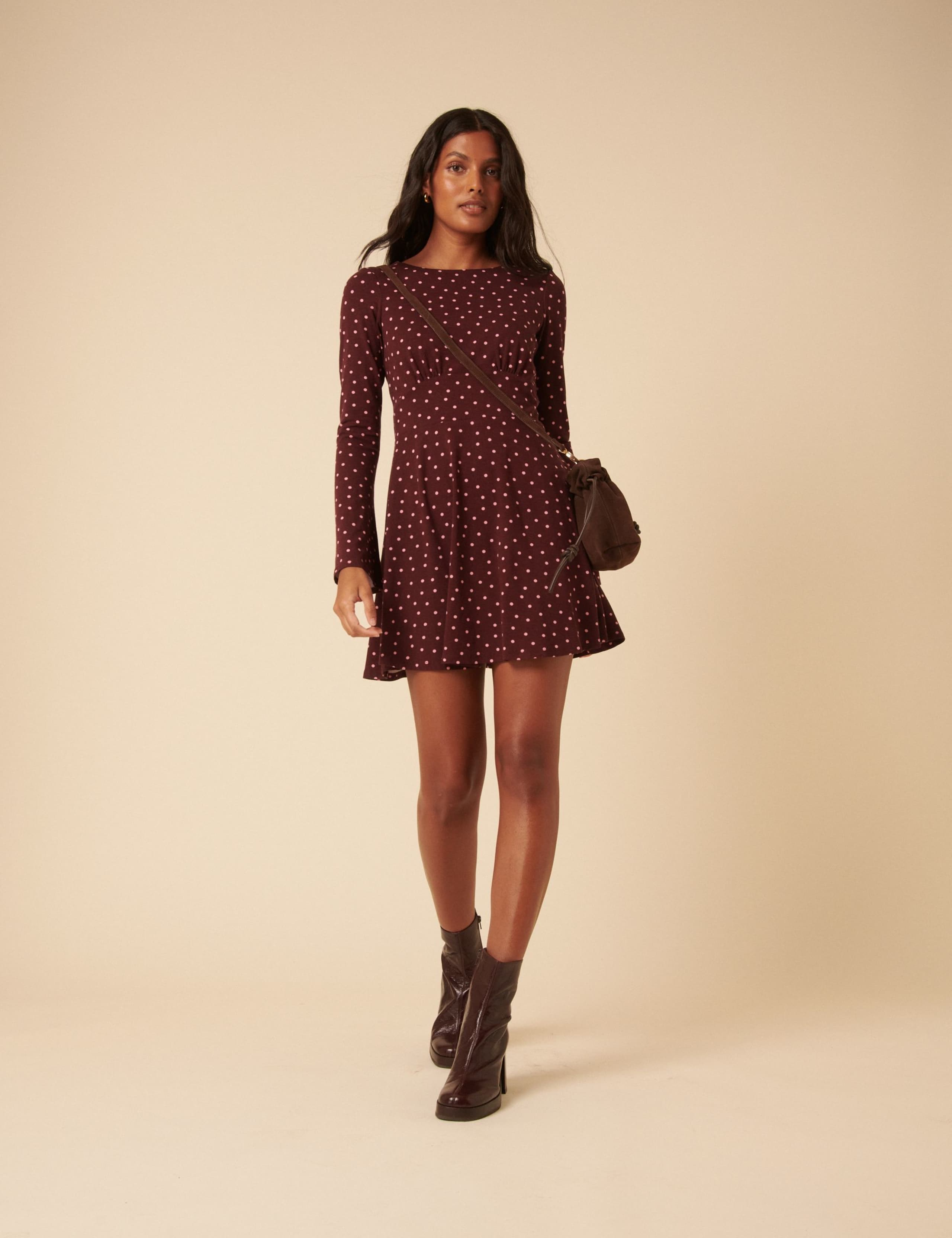 Polka Dot Mini Skater Dress 4 of 5