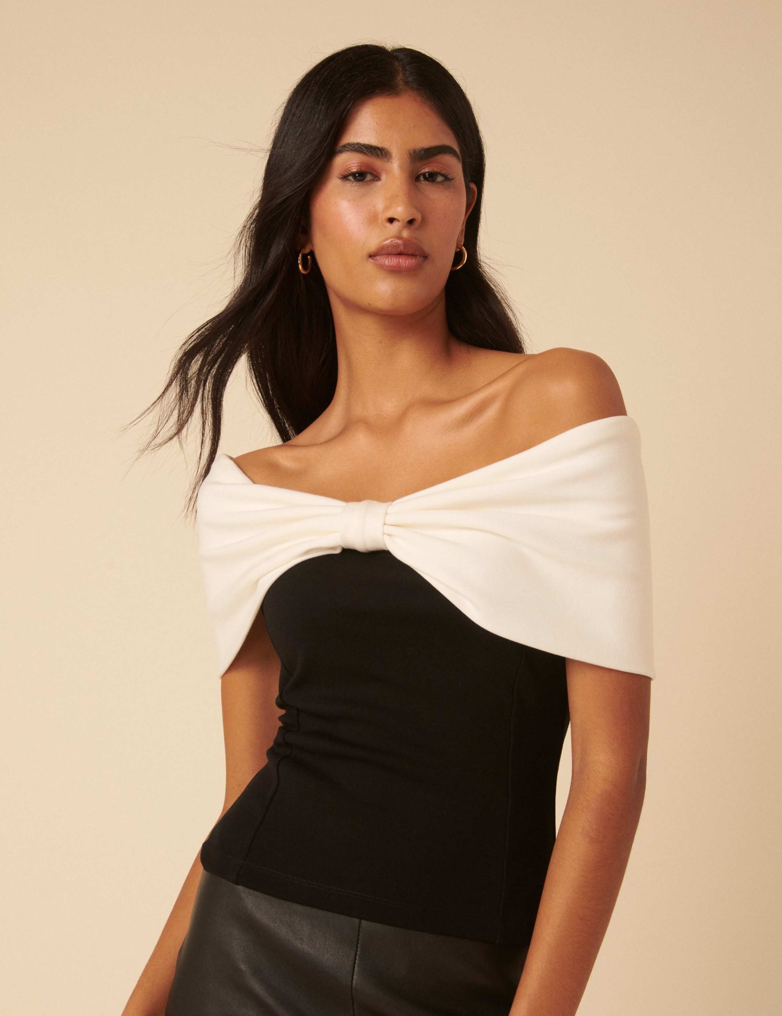 Bow Bardot Top 1 of 5