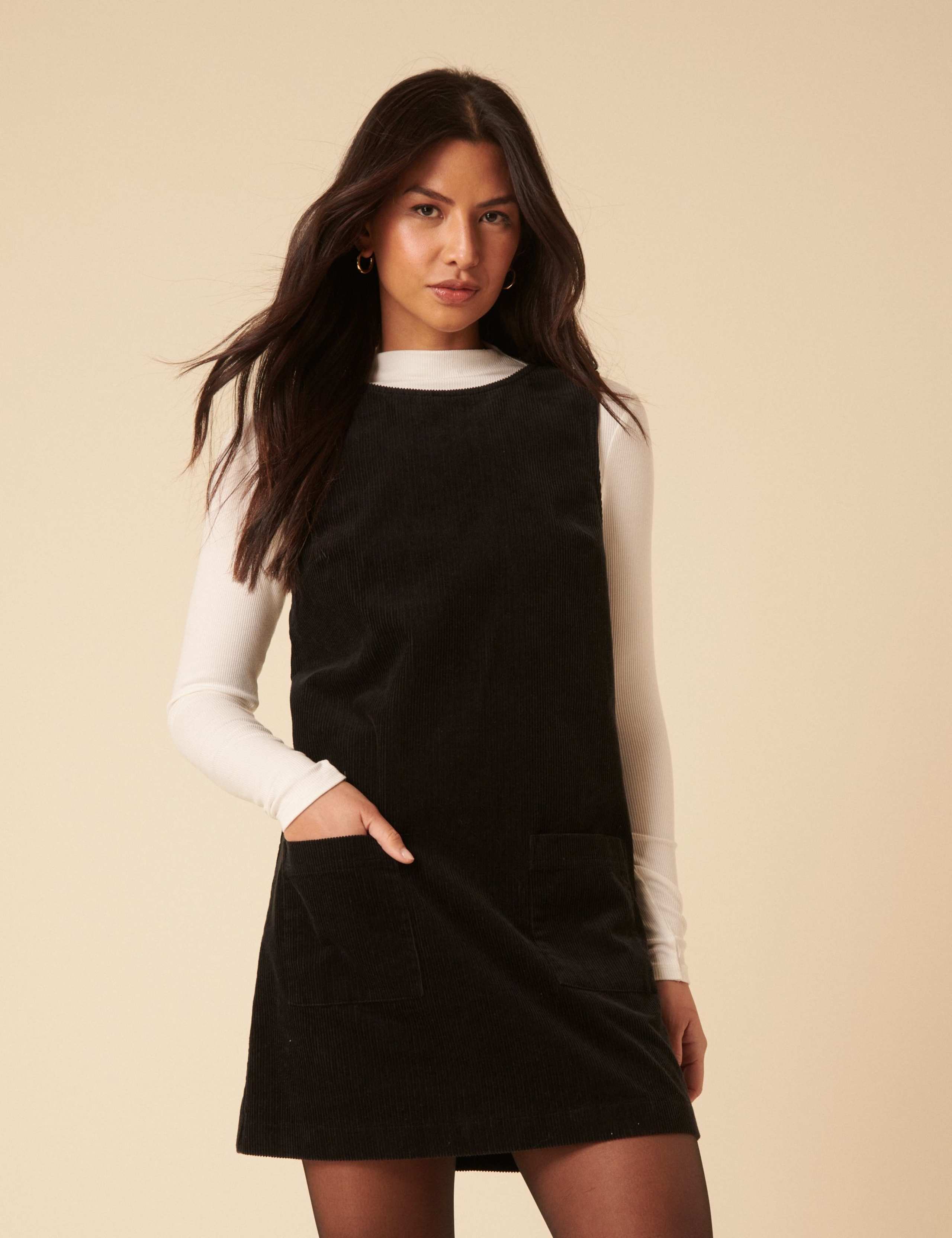 Pure Cotton Cord Mini Shift Dress 1 of 5