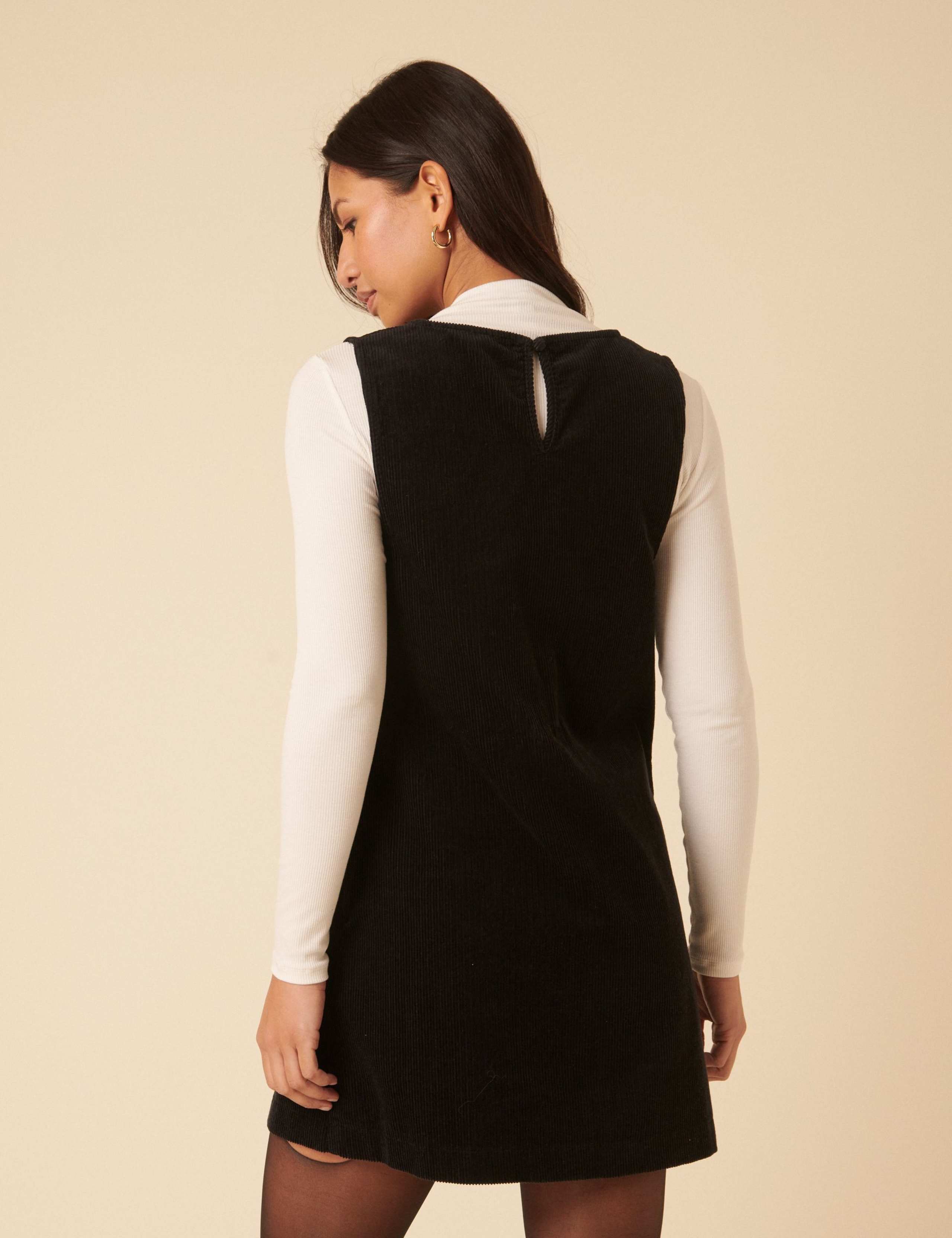 Pure Cotton Cord Mini Shift Dress 2 of 5