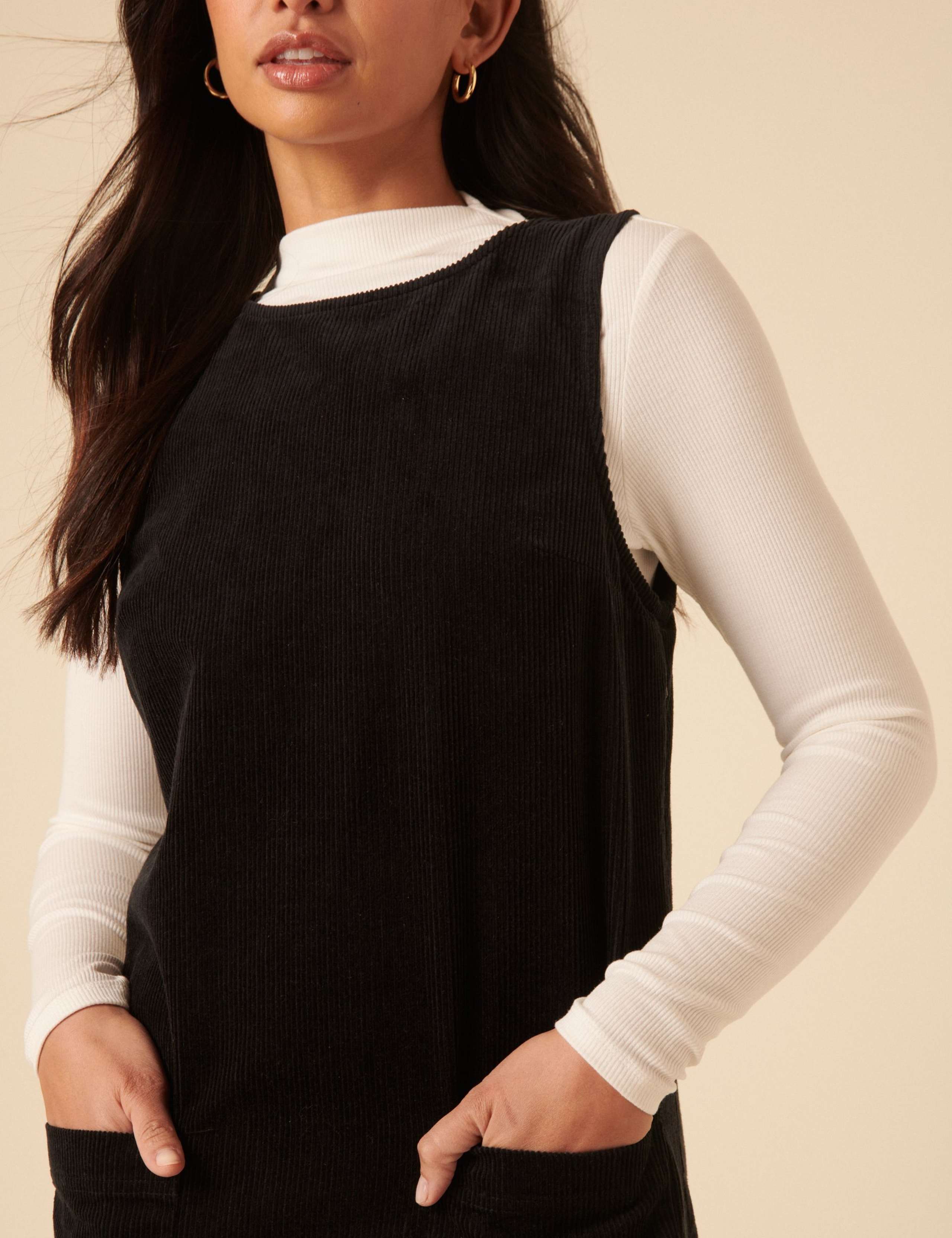 Pure Cotton Cord Mini Shift Dress 4 of 5