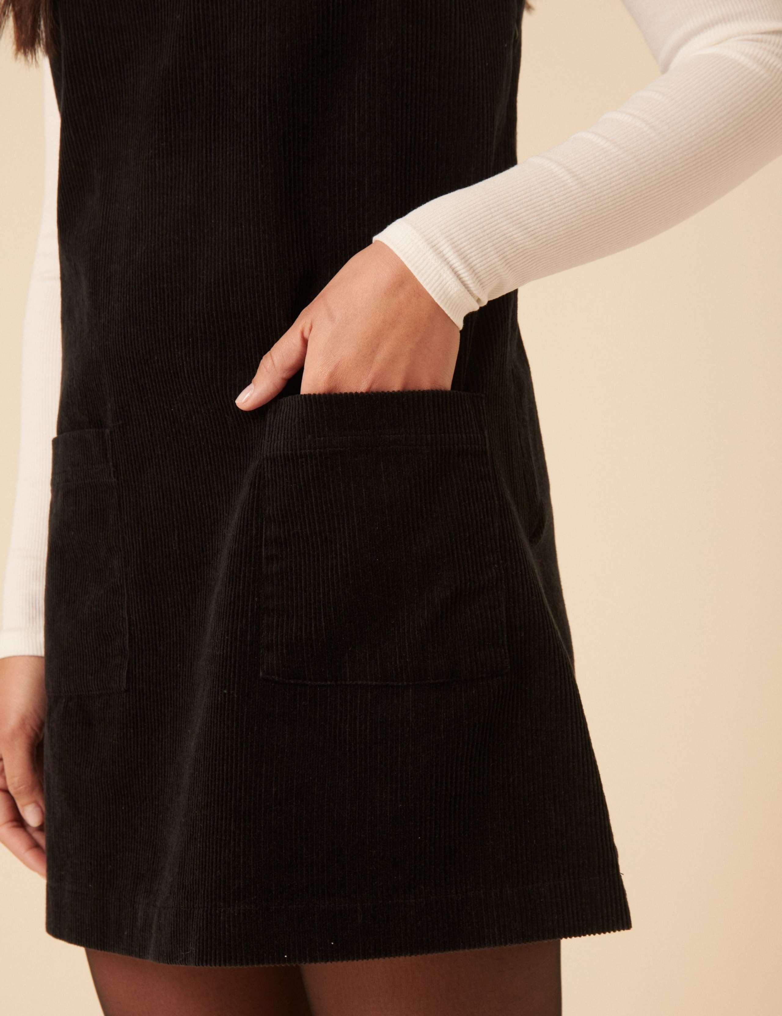 Pure Cotton Cord Mini Shift Dress 5 of 5