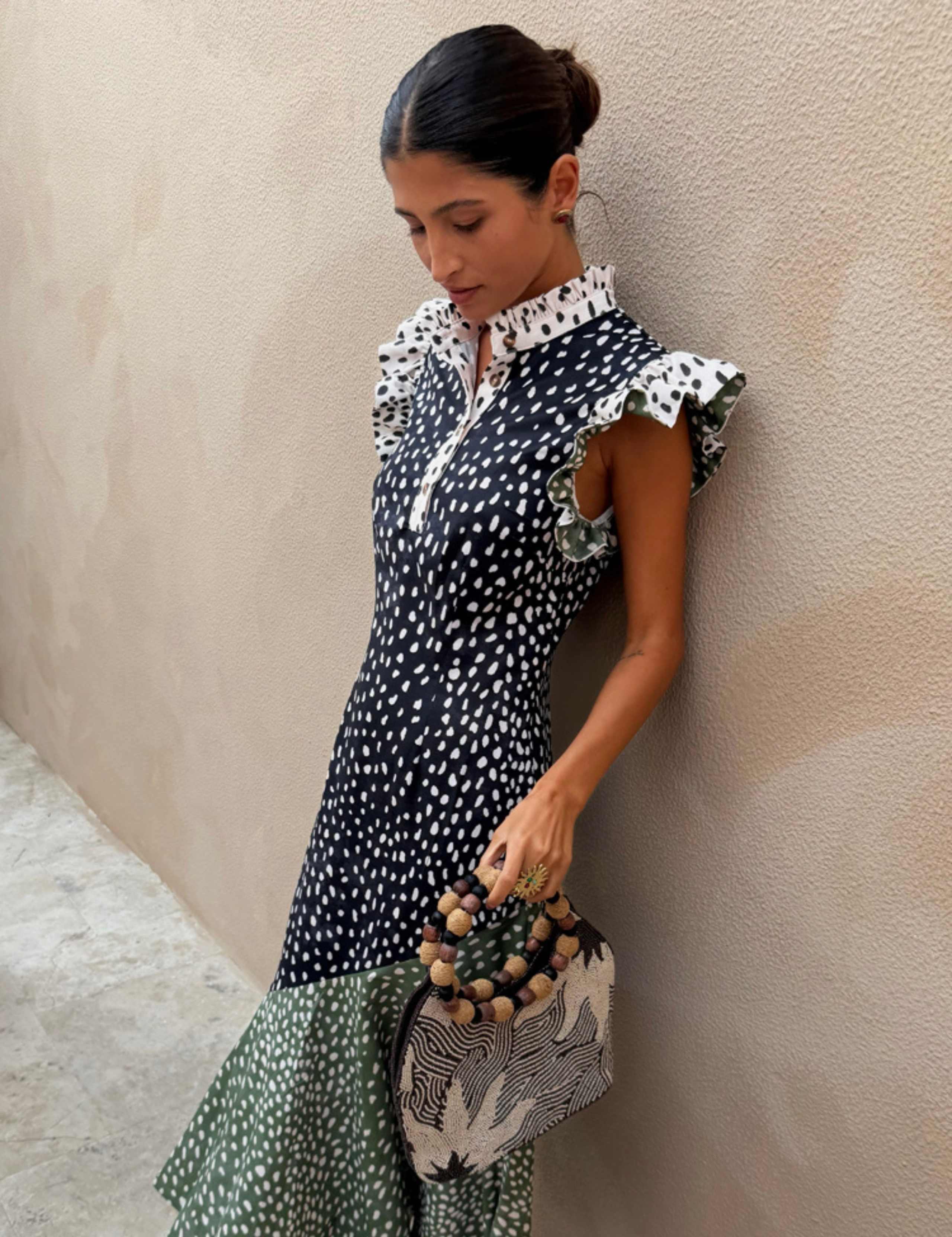 Animal Print High Neck Maxi Skater Dress 3 of 4