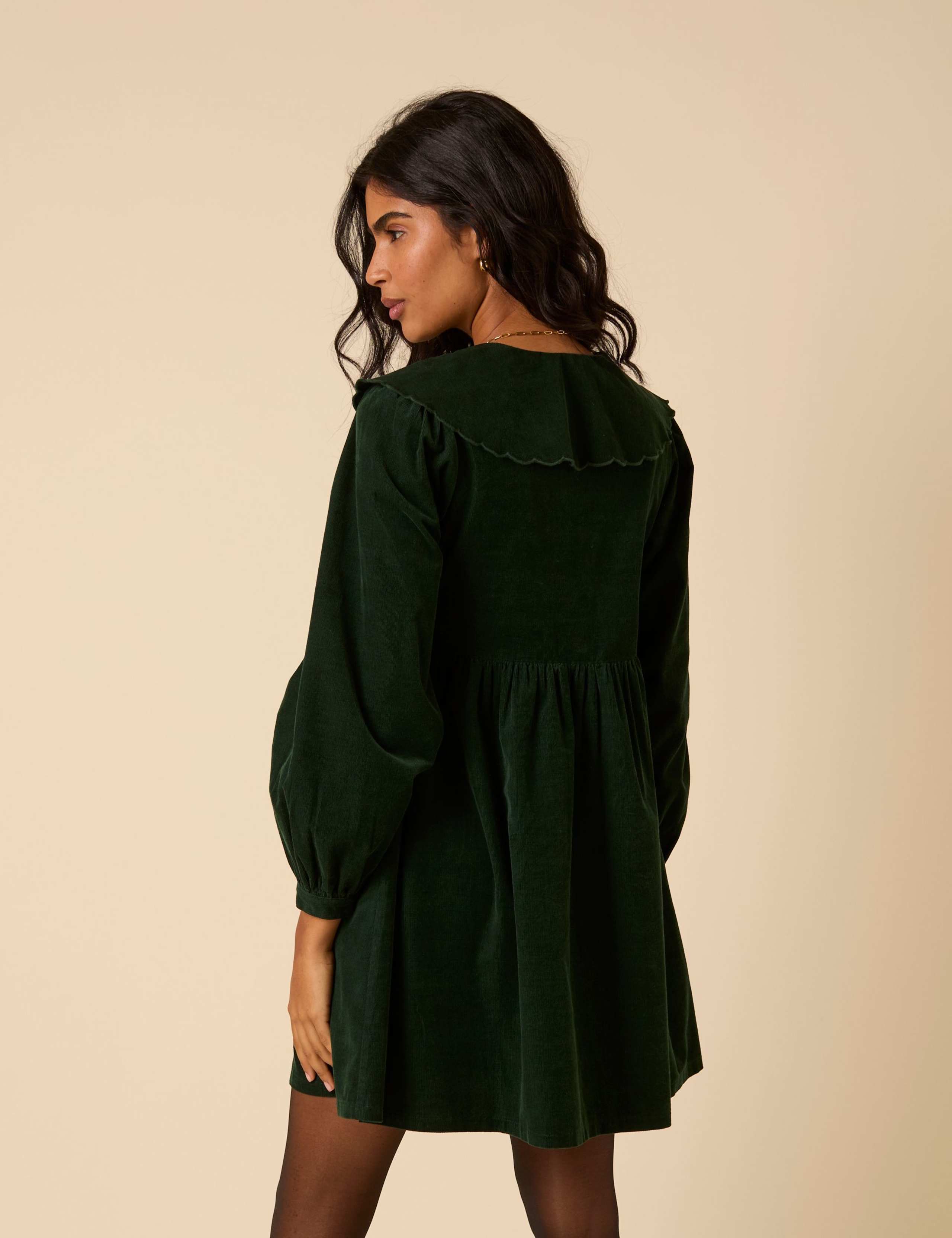 Pure Cotton Oversized Collar Mini Dress 3 of 5