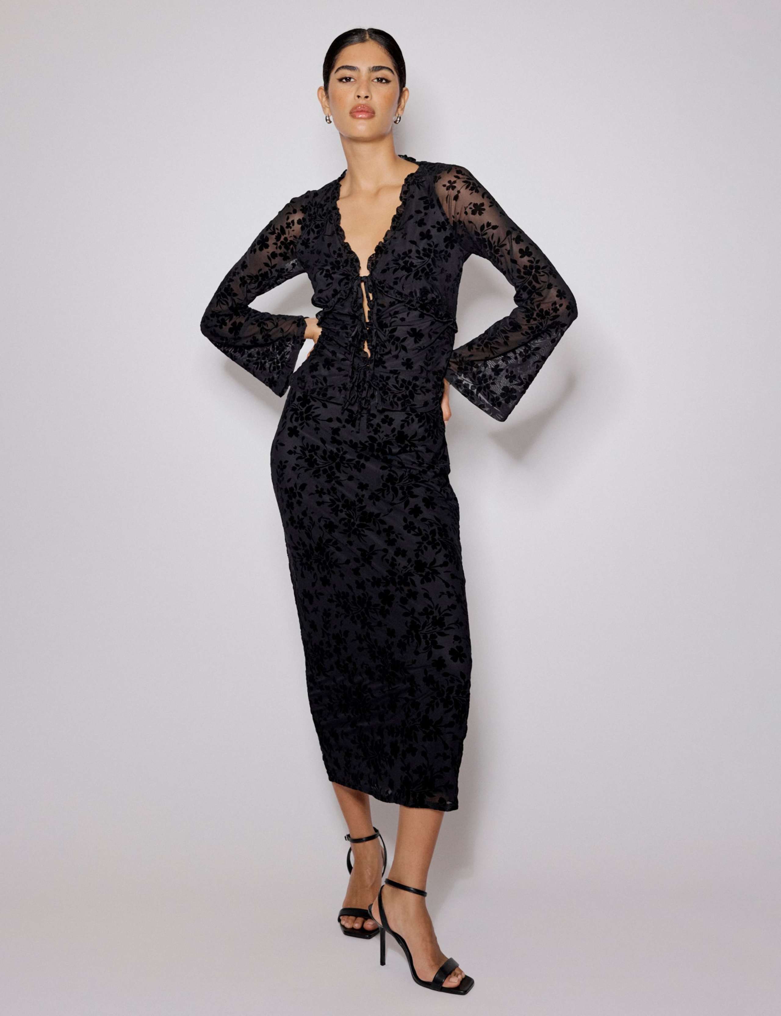 Devore Tie Front Top 5 of 5