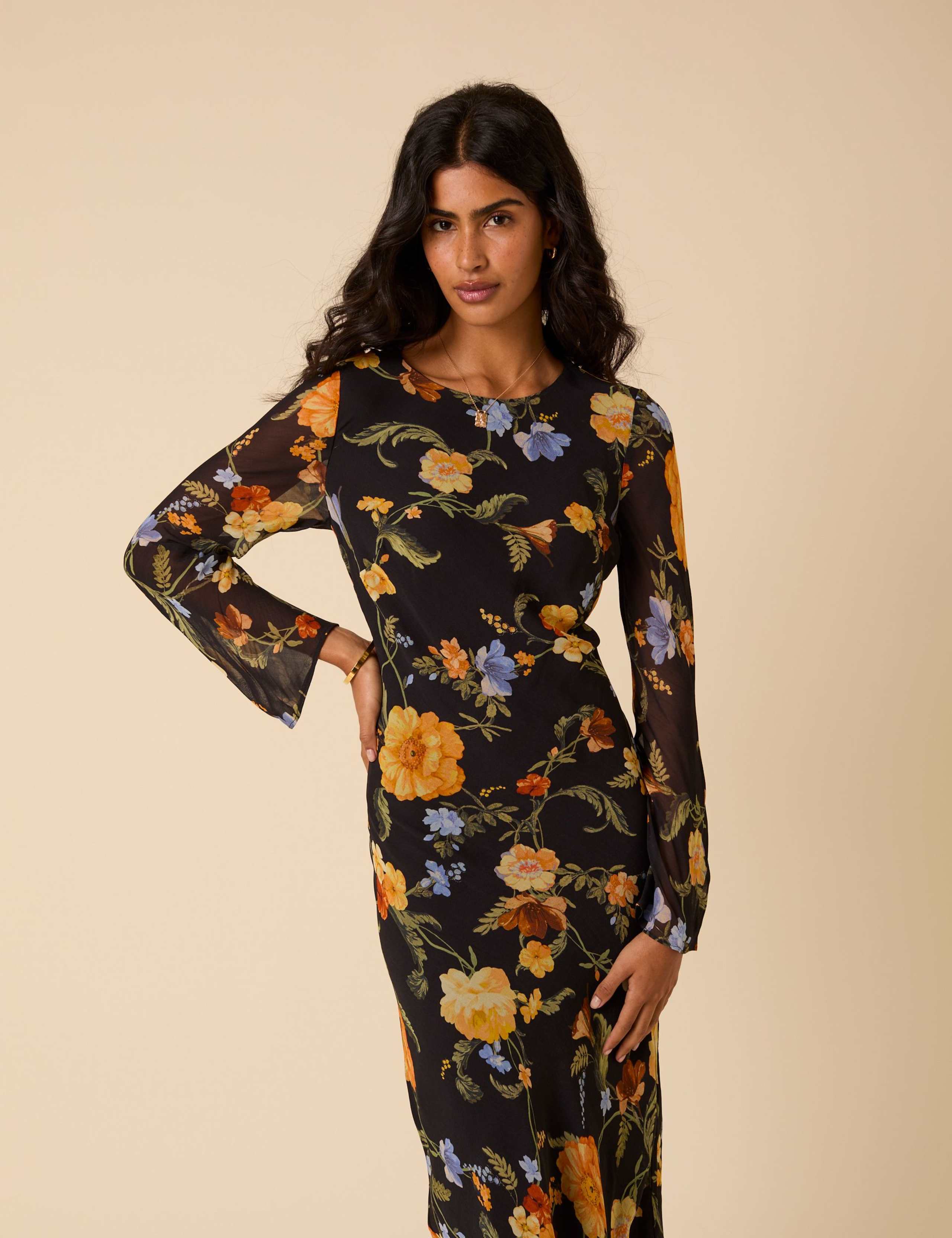 Floral Midaxi Column Dress 3 of 5