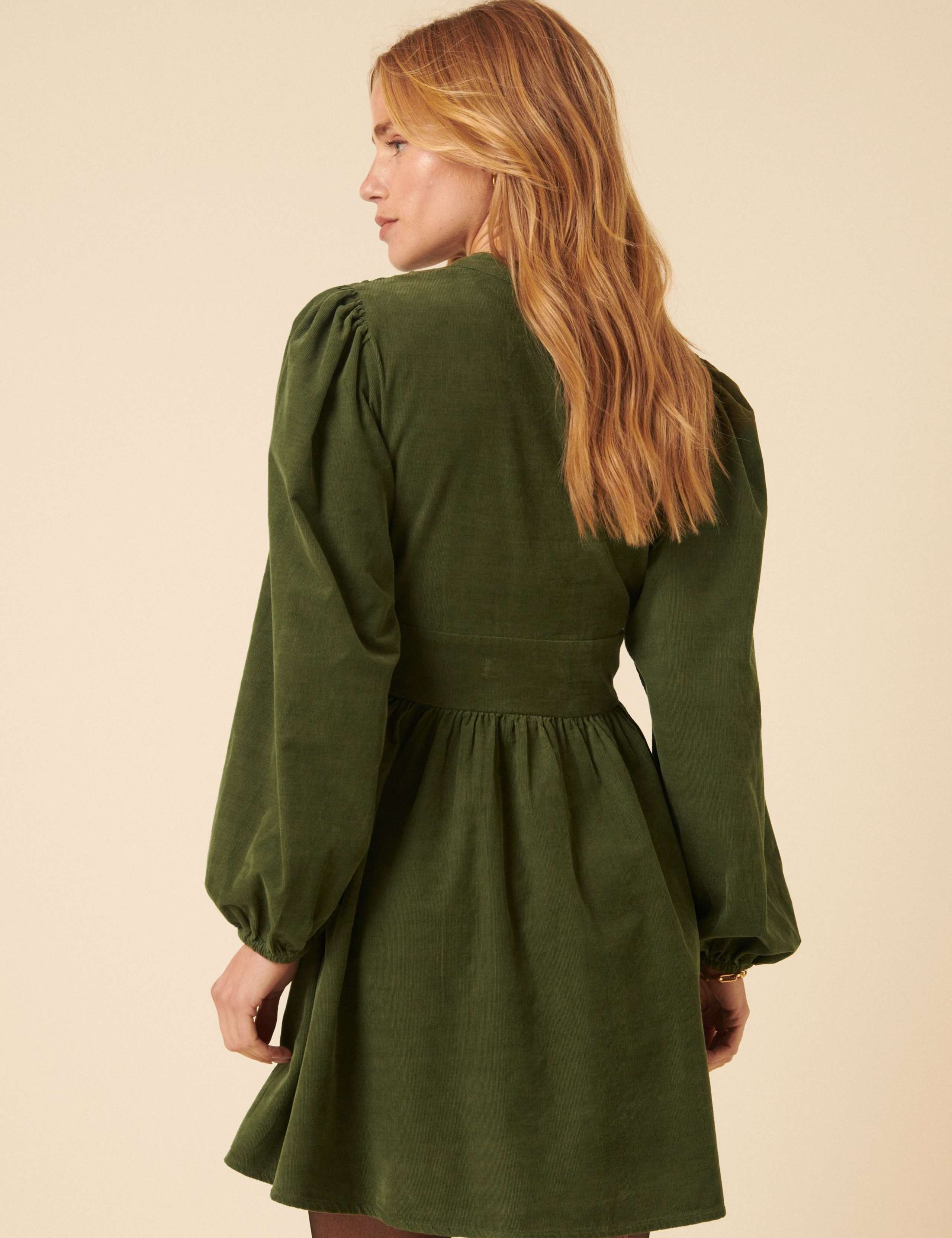 Pure Cotton Cord Mini Skater Dress 2 of 5