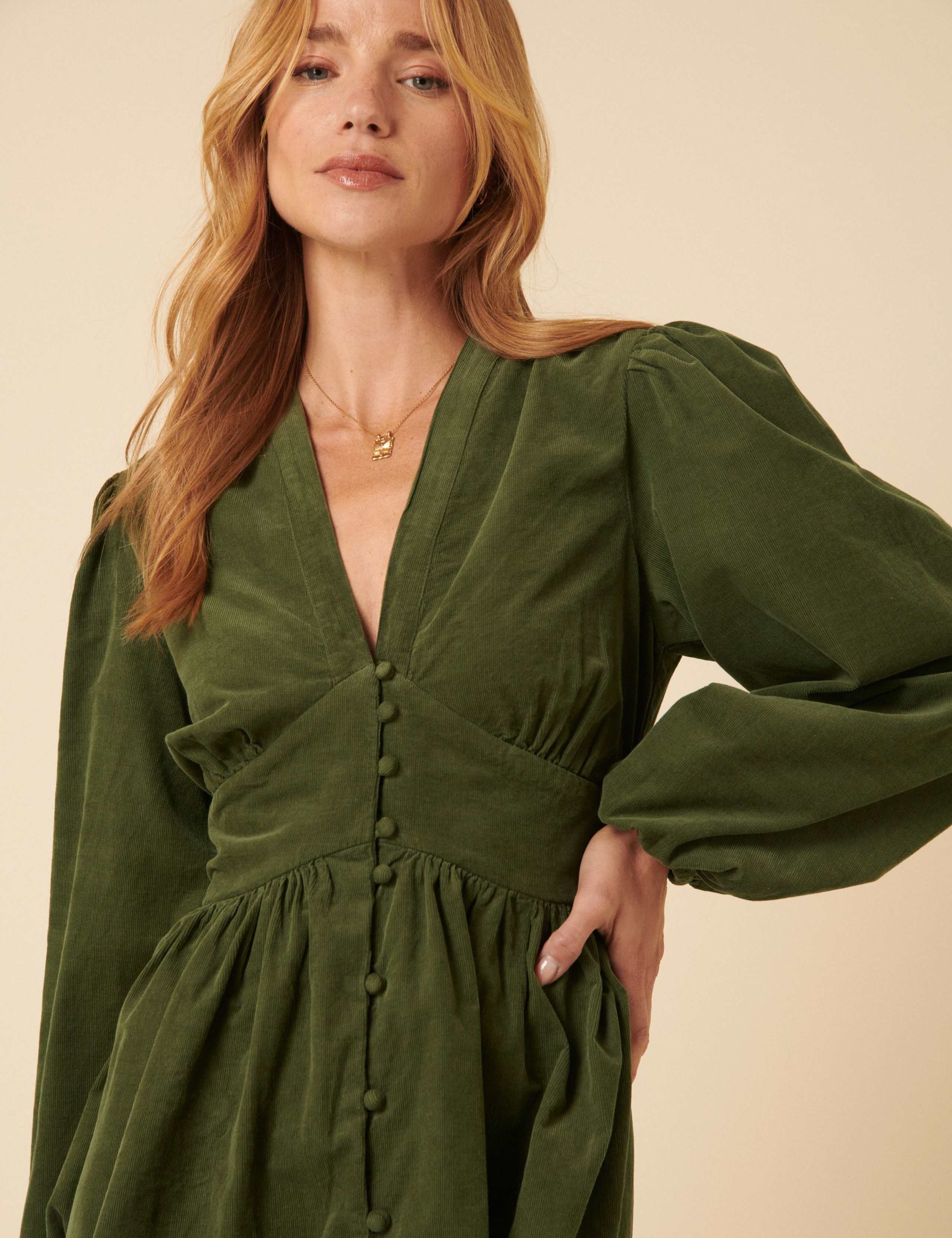 Pure Cotton Cord Mini Skater Dress 4 of 5