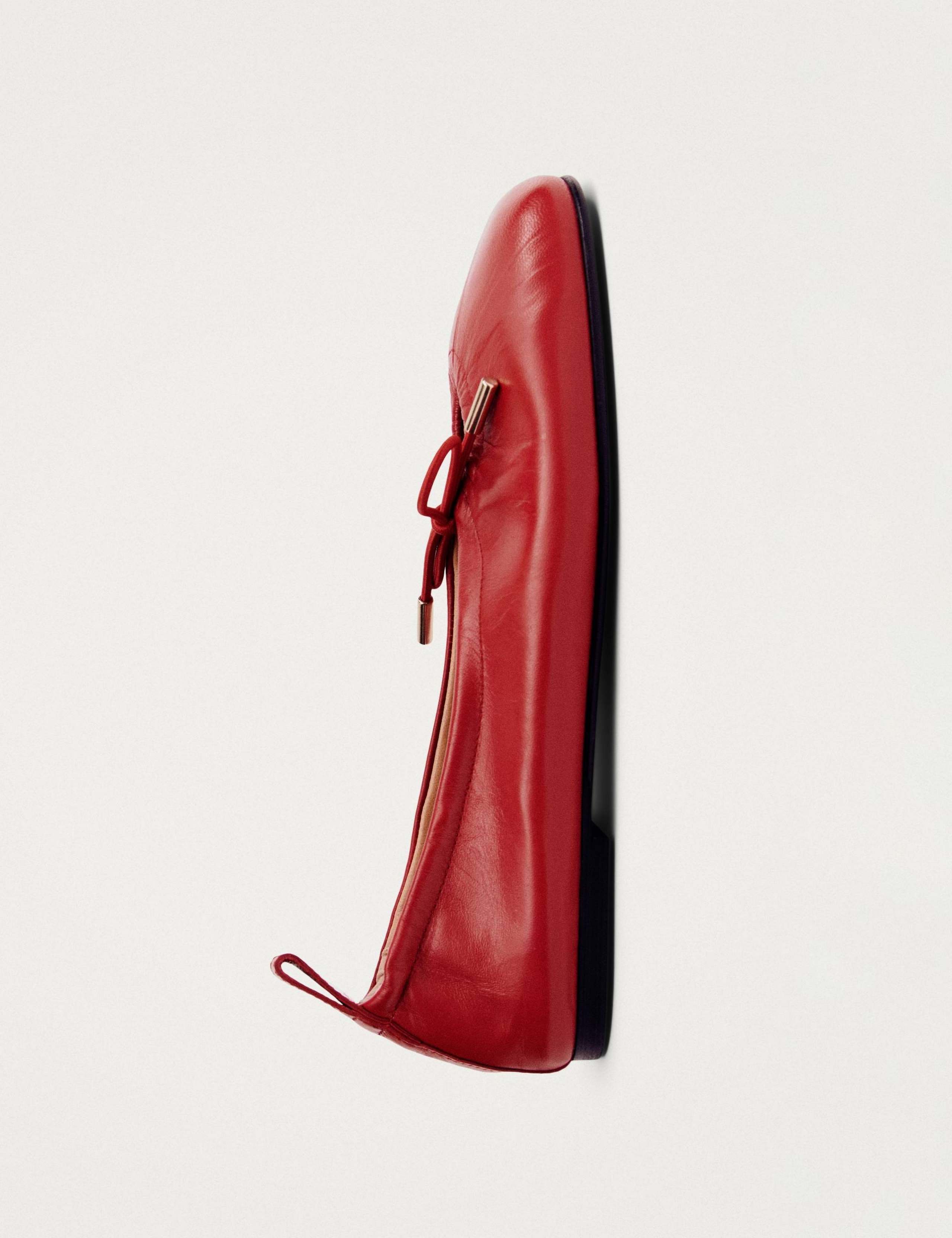 Rosalind Leather Bow Flat Ballet Pumps 3 of 5