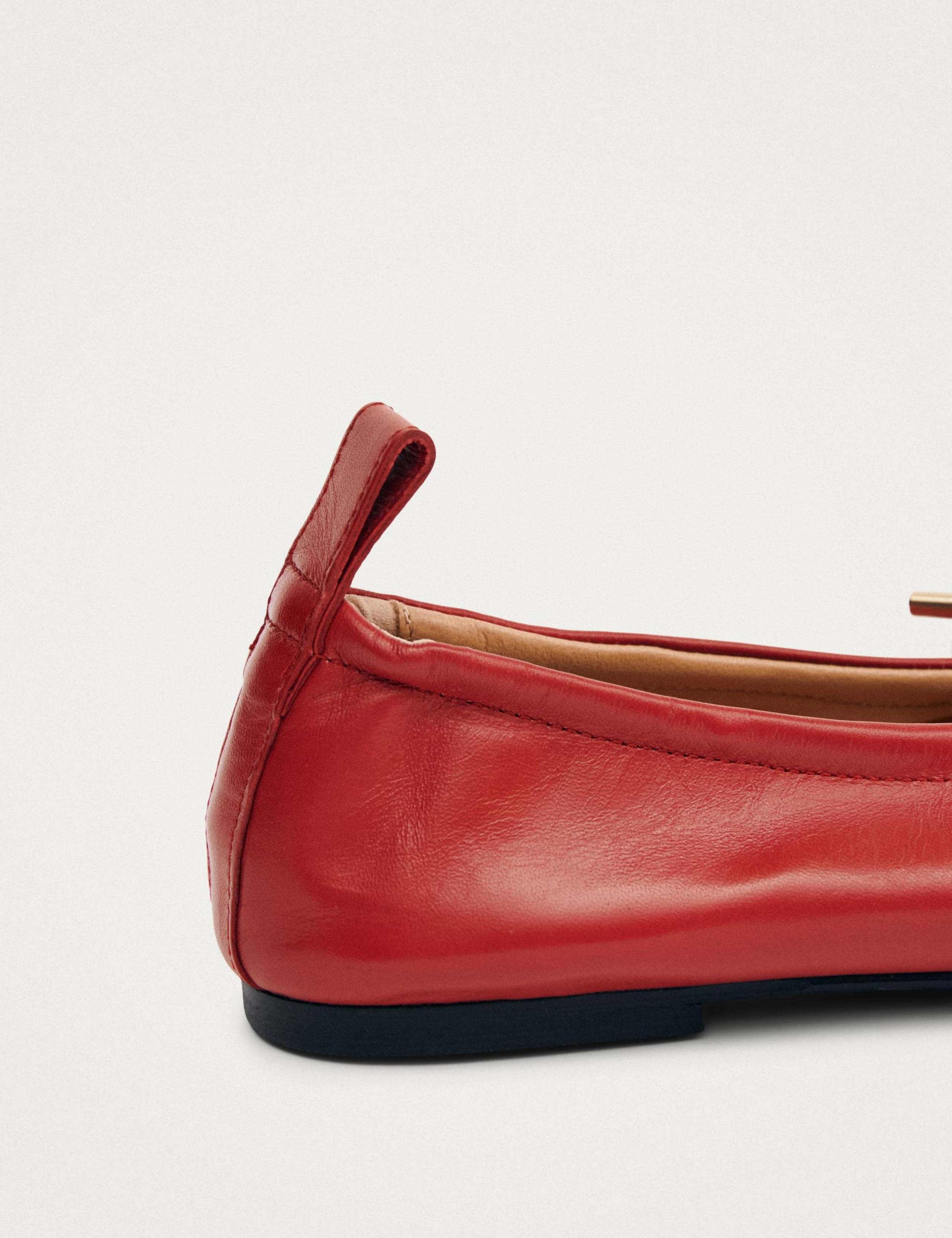 Rosalind Leather Bow Flat Ballet Pumps 5 of 5