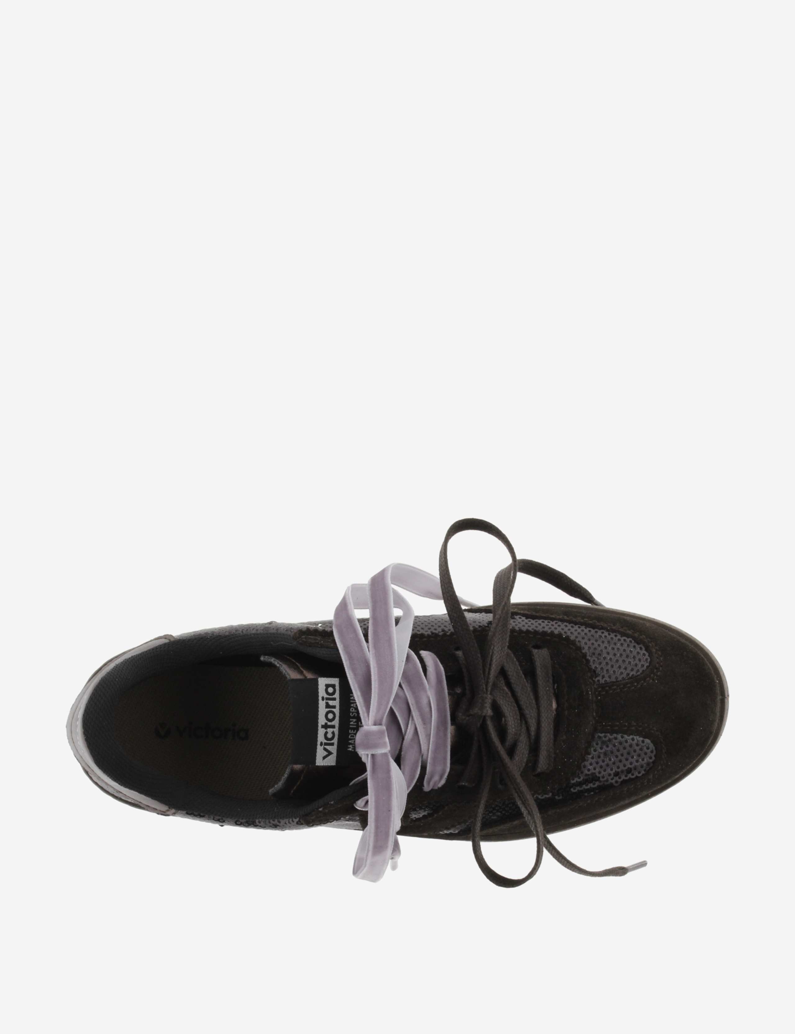 Leather Lace Up Sparkly Trainers 4 of 5