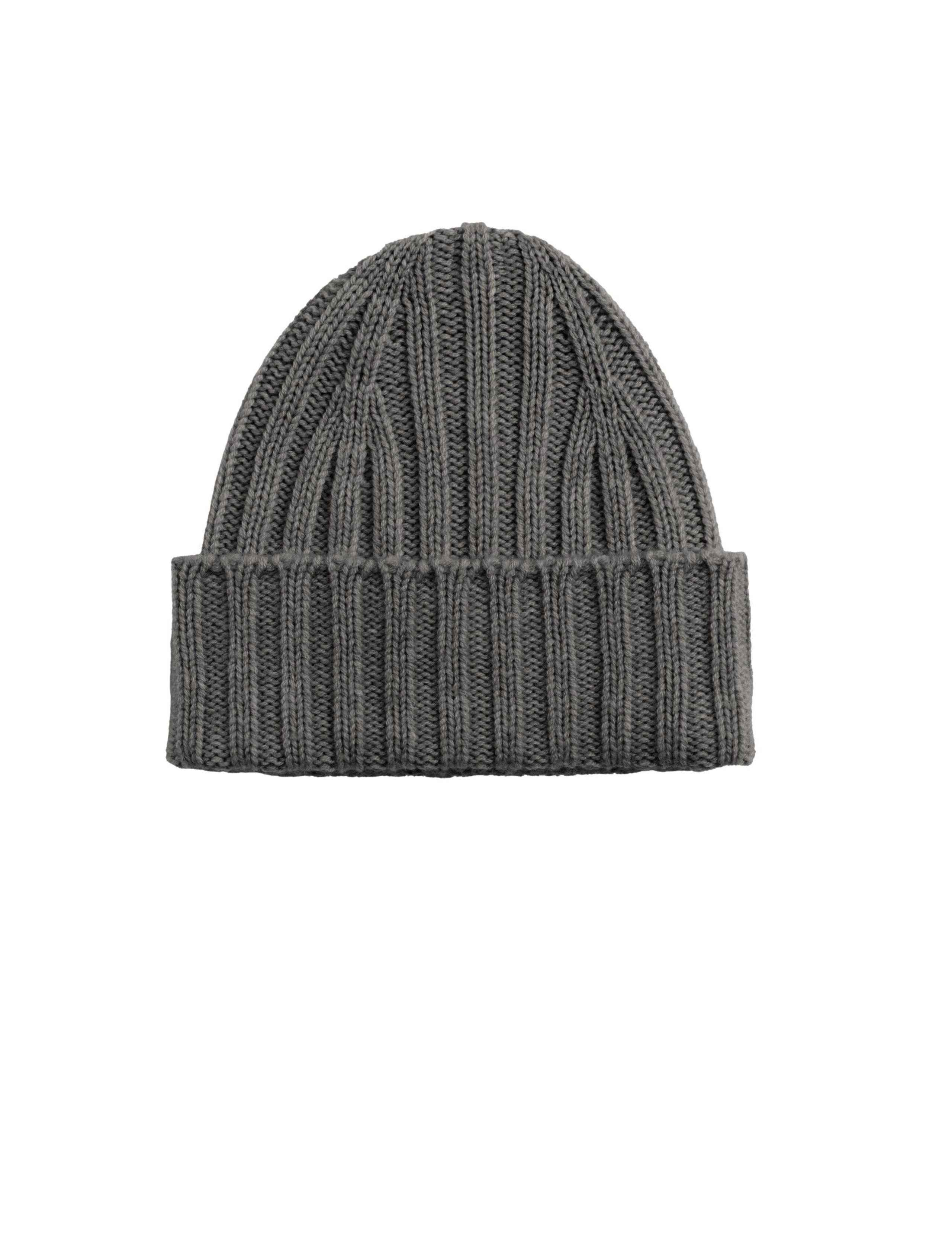 Wool Rich Rib Beanie Hat with Cashmere 2 of 3
