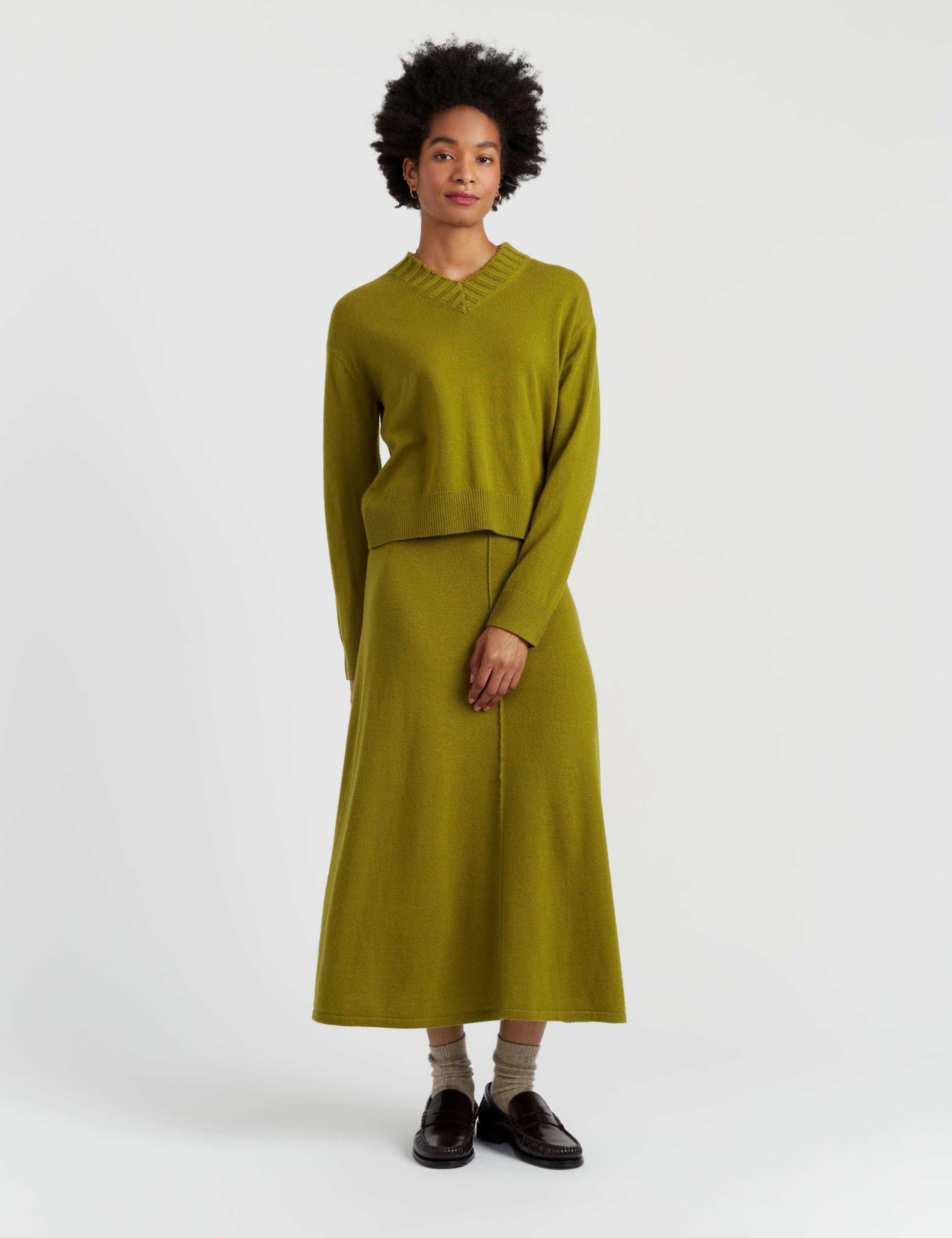 Wool Rich V-Neck Jumper with Cashmere 1 of 4
