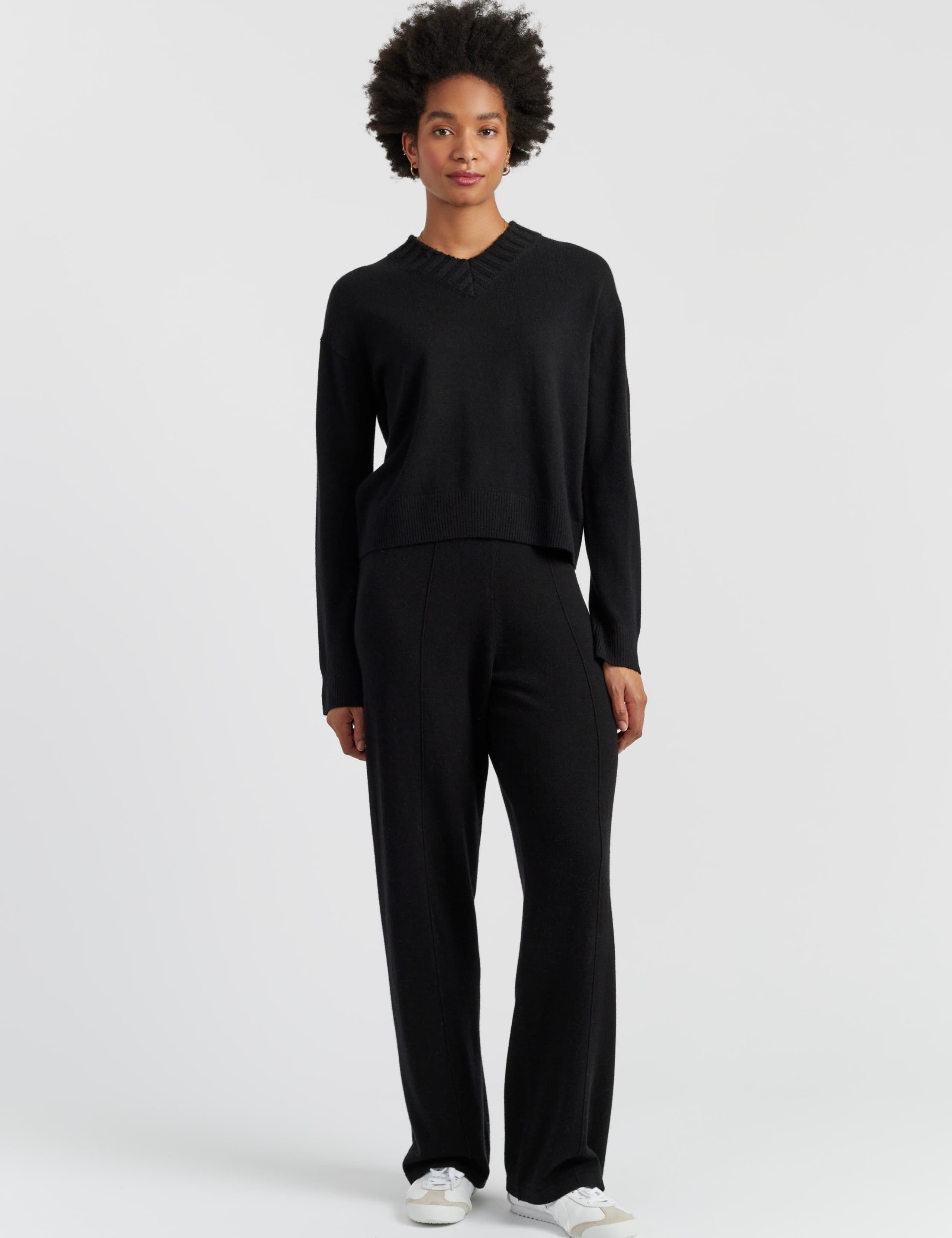 Wool Rich V-Neck Jumper with Cashmere 1 of 4