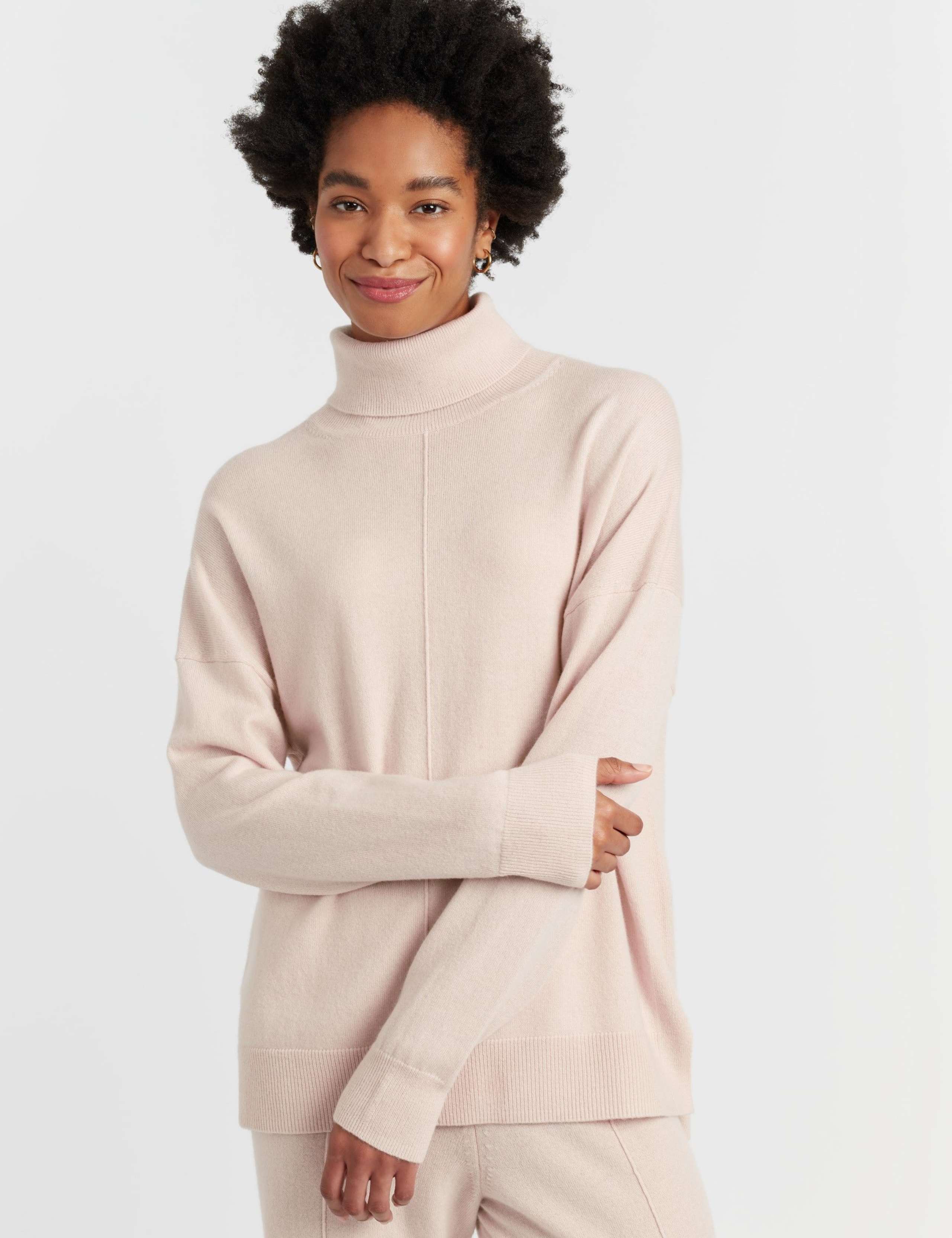 Wool Rich Roll Neck Jumper with Cashmere 3 of 5