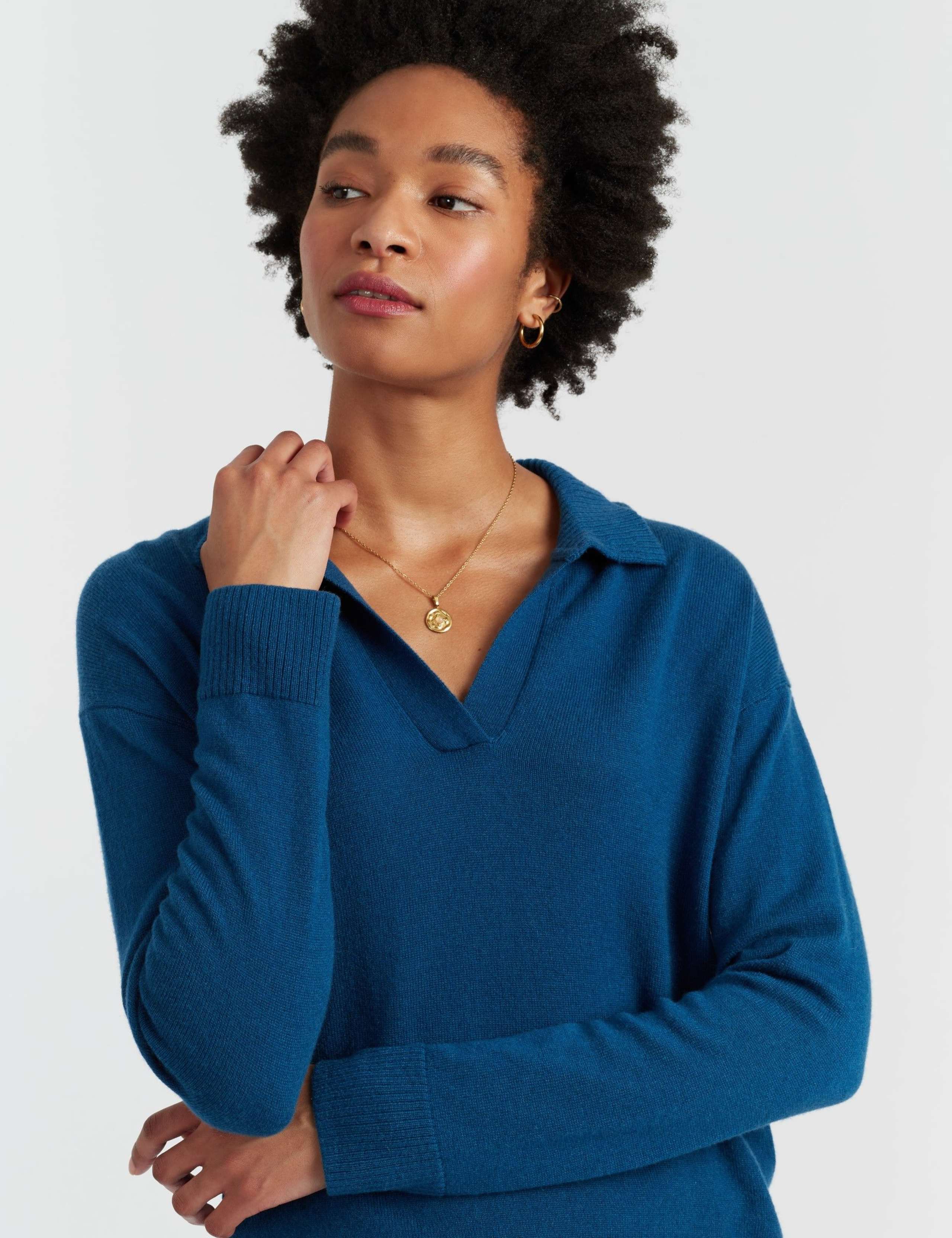 Wool Rich Collared Jumper with Cashmere 4 of 4