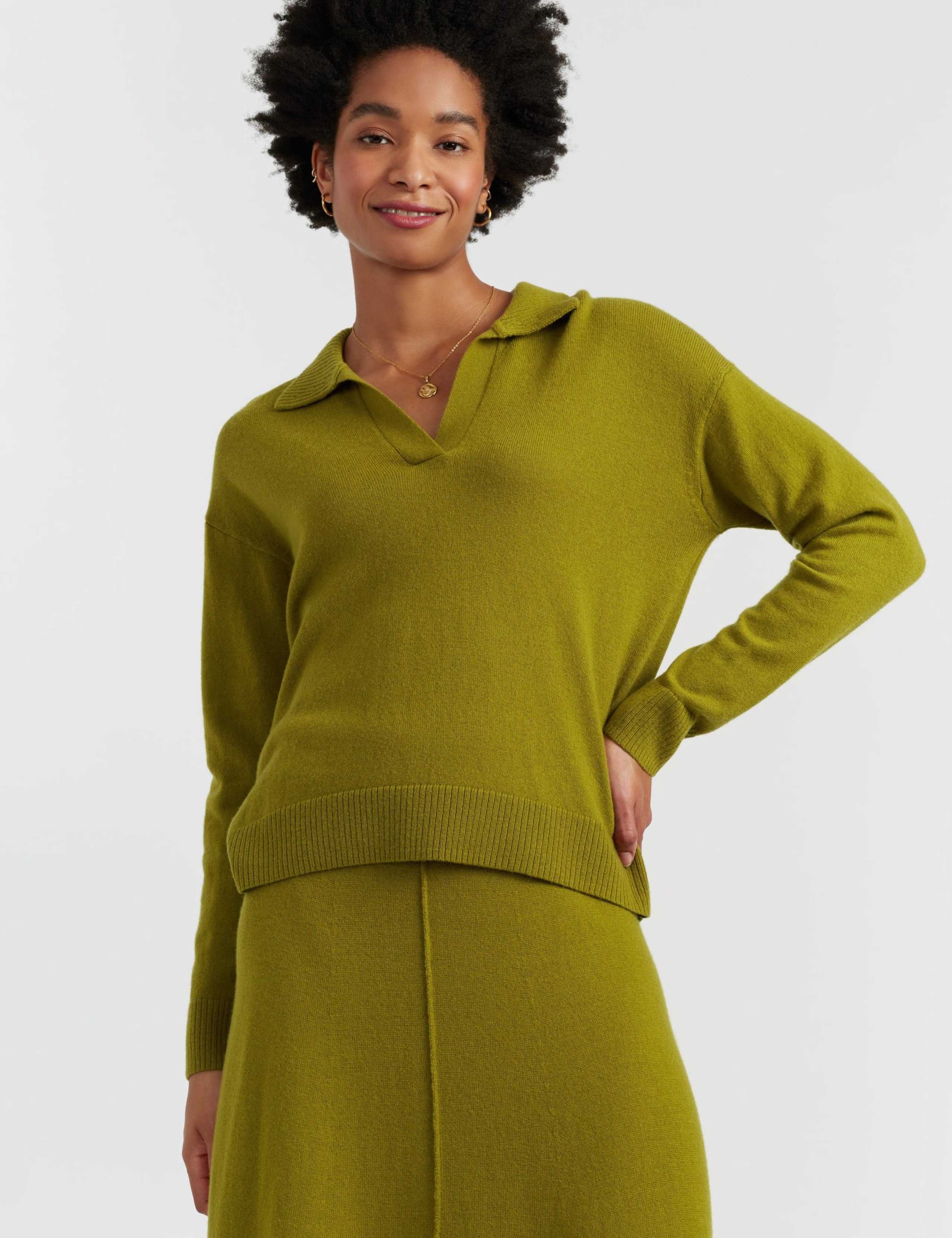 Wool Rich Collared Jumper with Cashmere 4 of 4