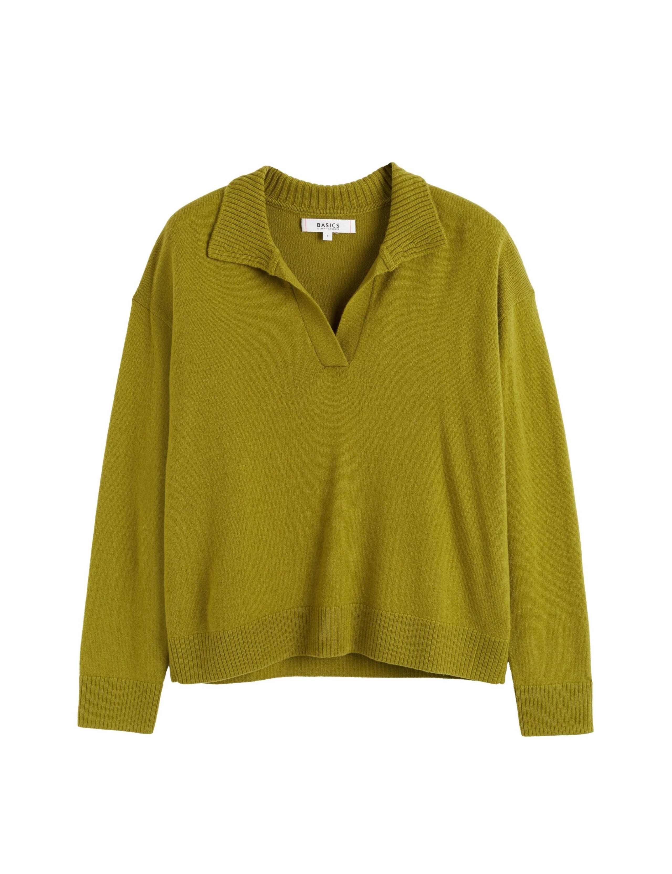 Wool Rich Collared Jumper with Cashmere 2 of 4