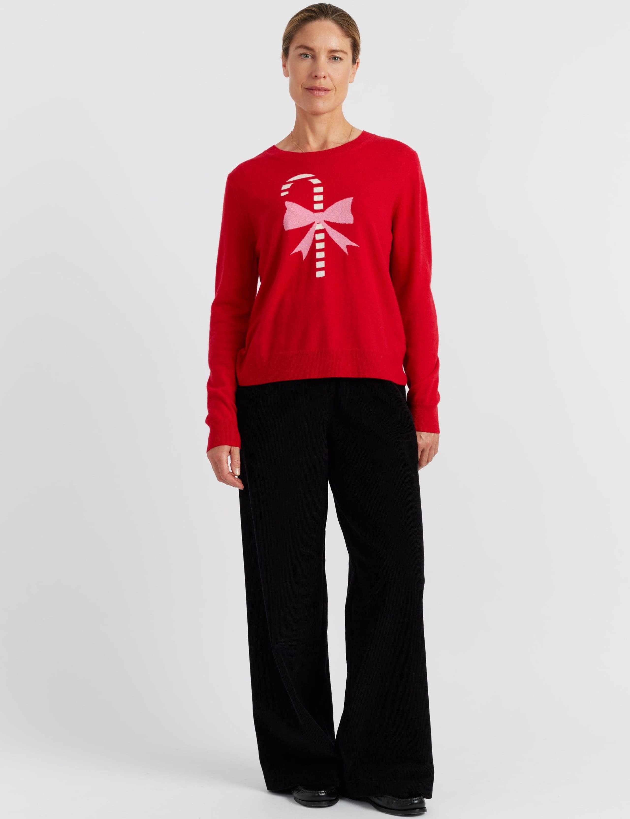 Wool and Cashmere Candy Cane Jumper 1 of 4